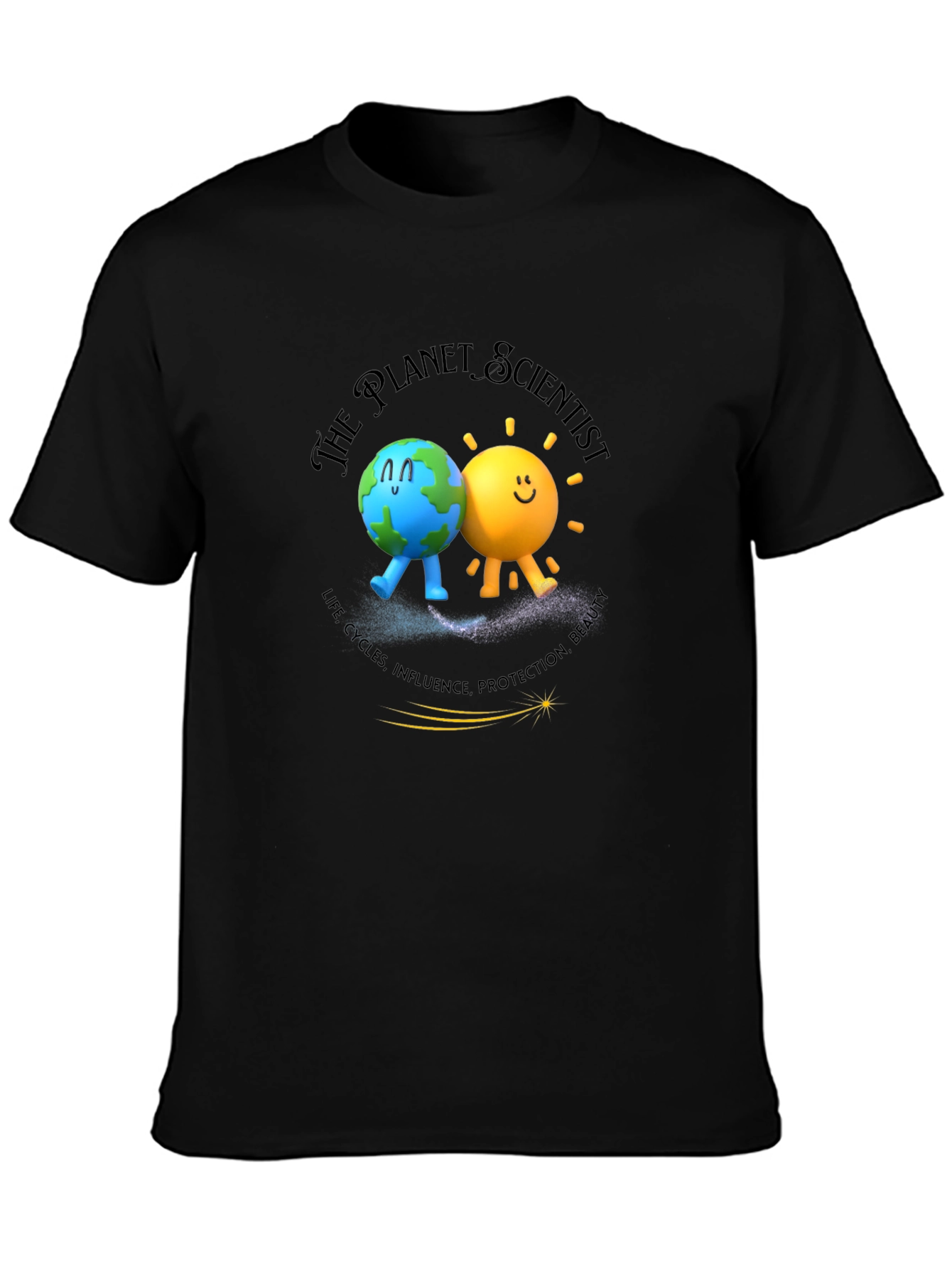 Planet Scientist Graphic Tee - Earth & Sun