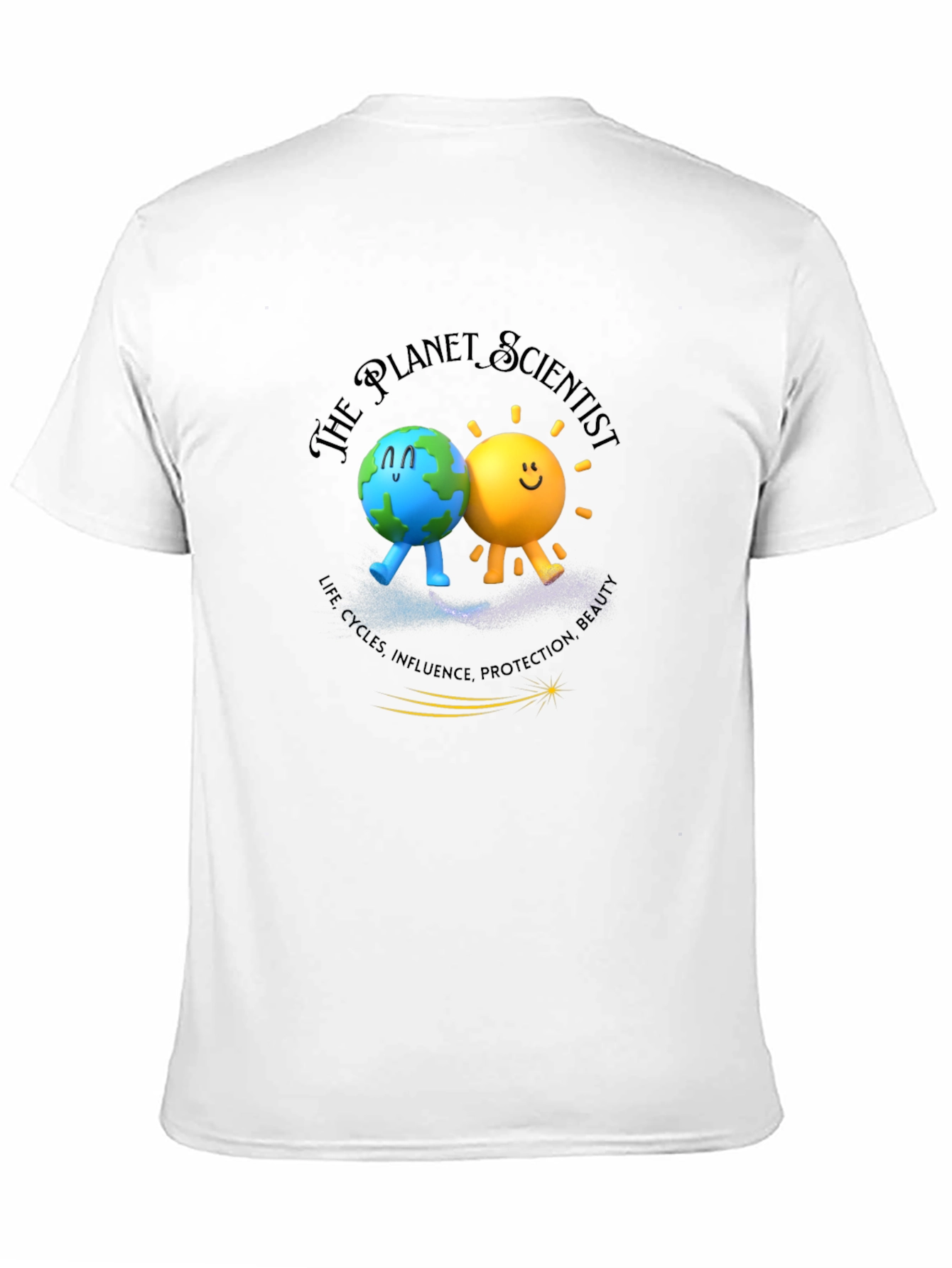 Planet Scientist Graphic Tee - Earth & Sun