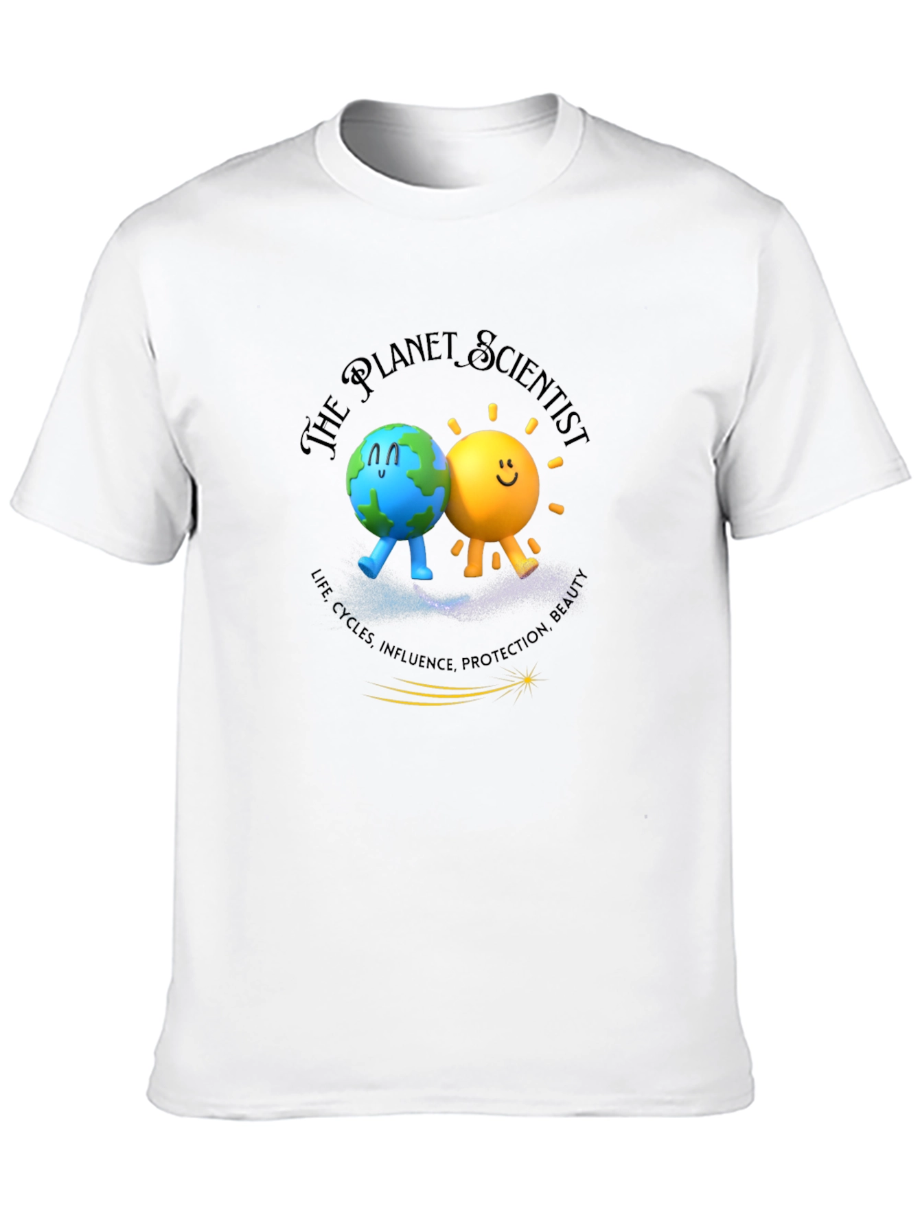 Planet Scientist Graphic Tee - Earth & Sun