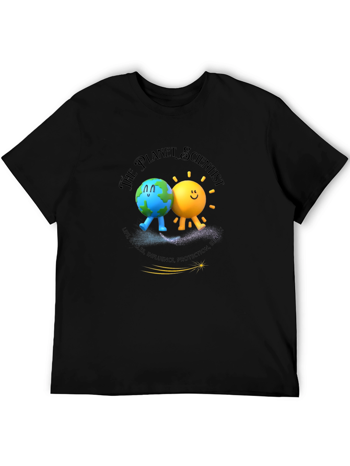 Planet Scientist Graphic Tee - Earth & Sun