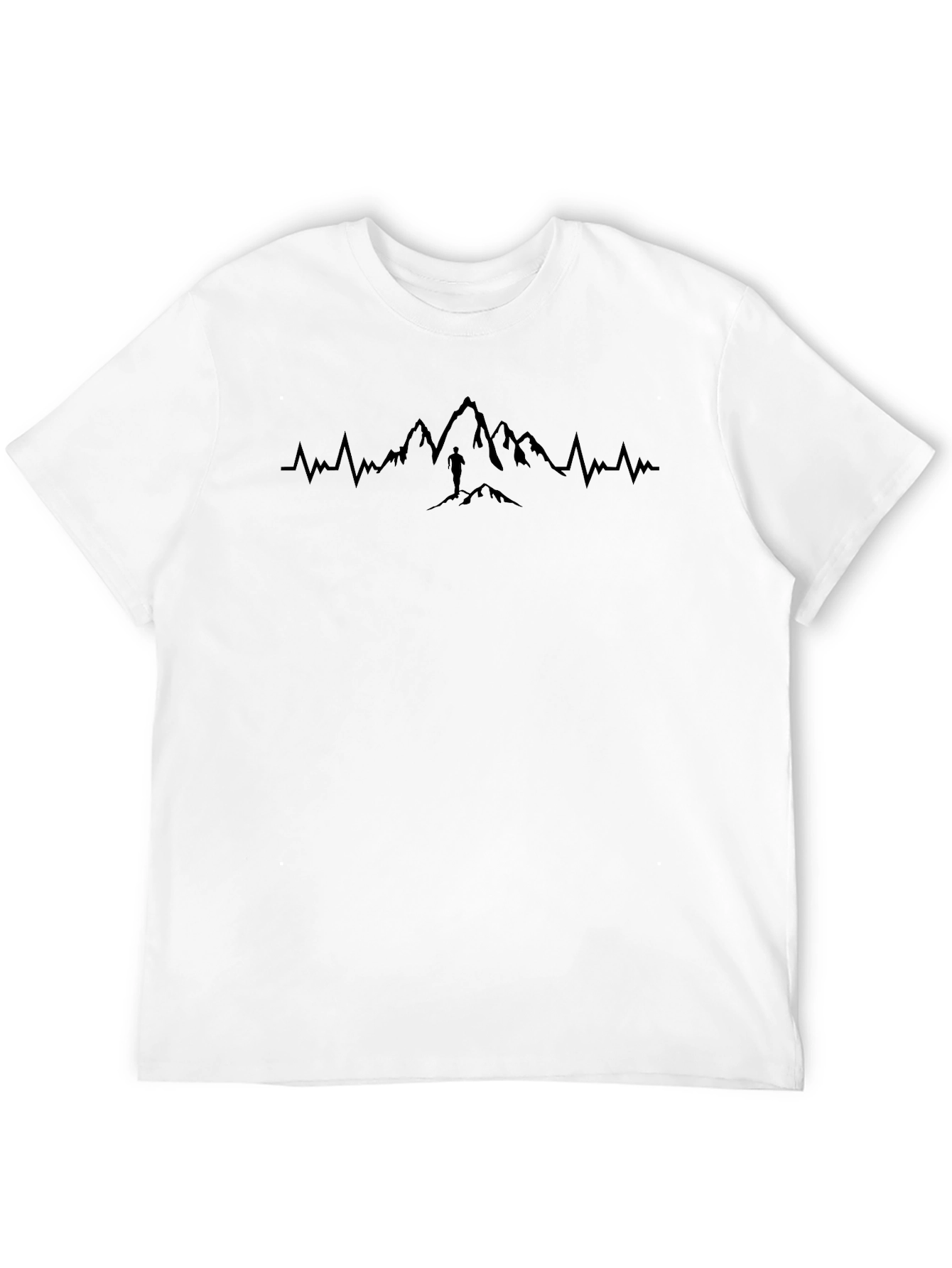 Black Mountain Peak Heartbeat Hiking T-Shirt