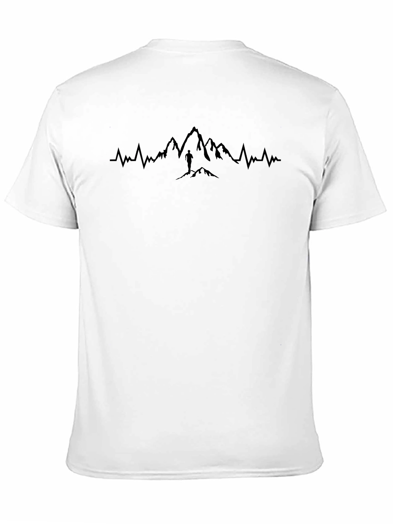 Black Mountain Peak Heartbeat Hiking T-Shirt