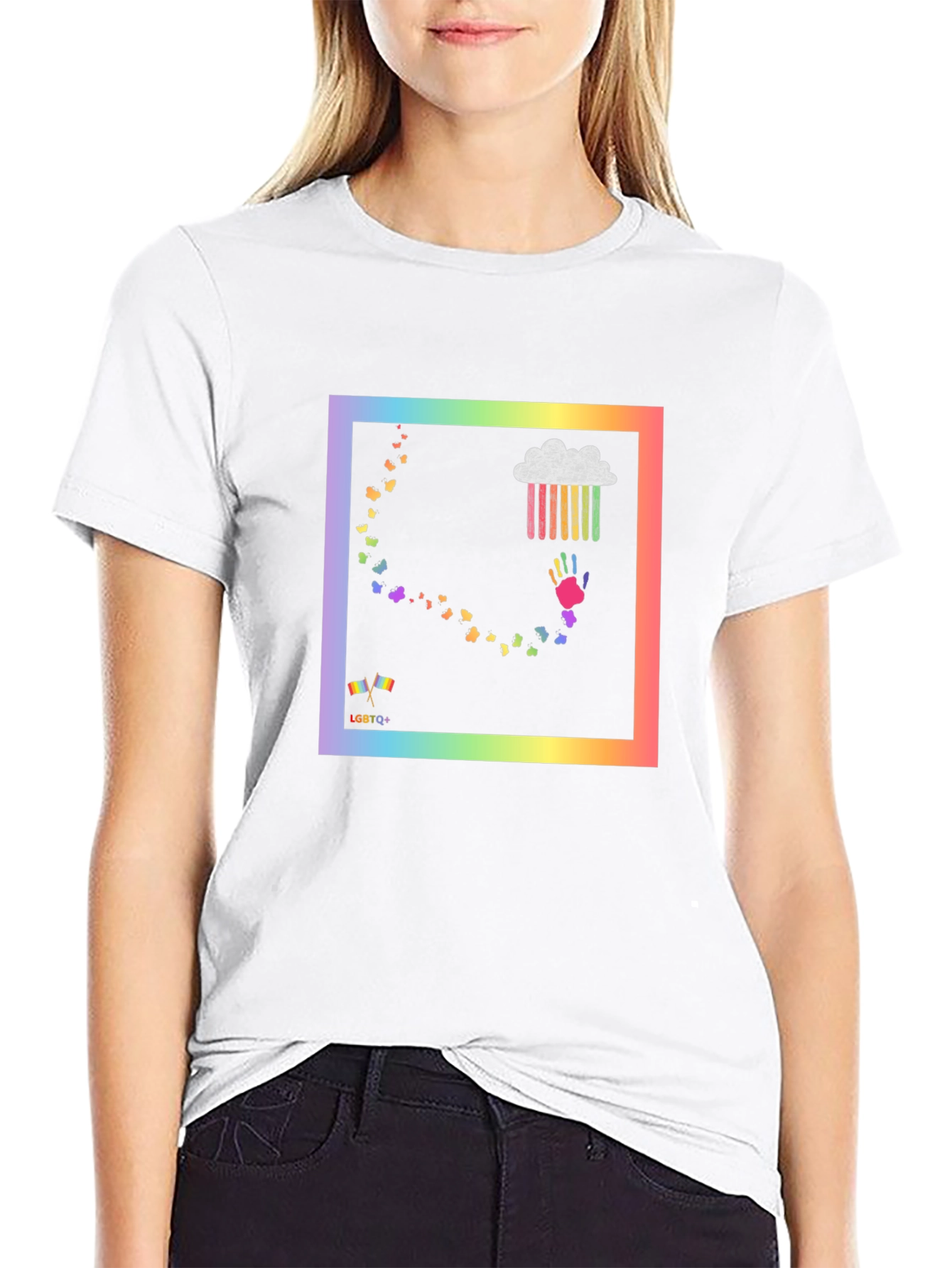 LGBTQ+ Rainbow Graphic T-Shirt - Pride & Support