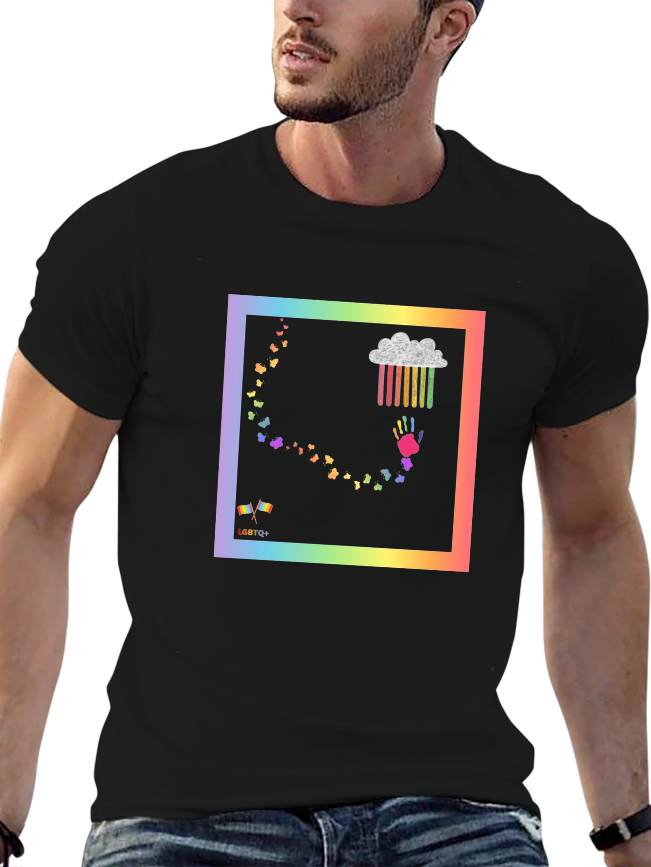 LGBTQ+ Rainbow Graphic T-Shirt - Pride & Support
