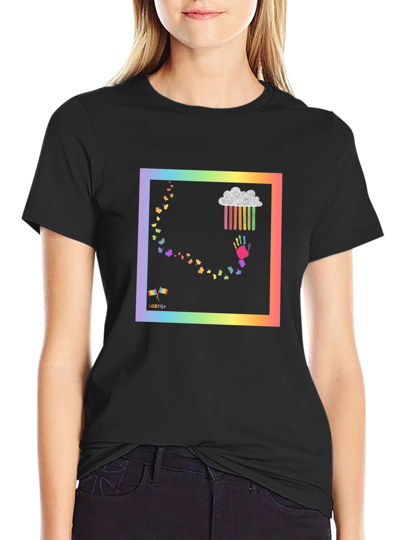LGBTQ+ Rainbow Graphic T-Shirt - Pride & Support