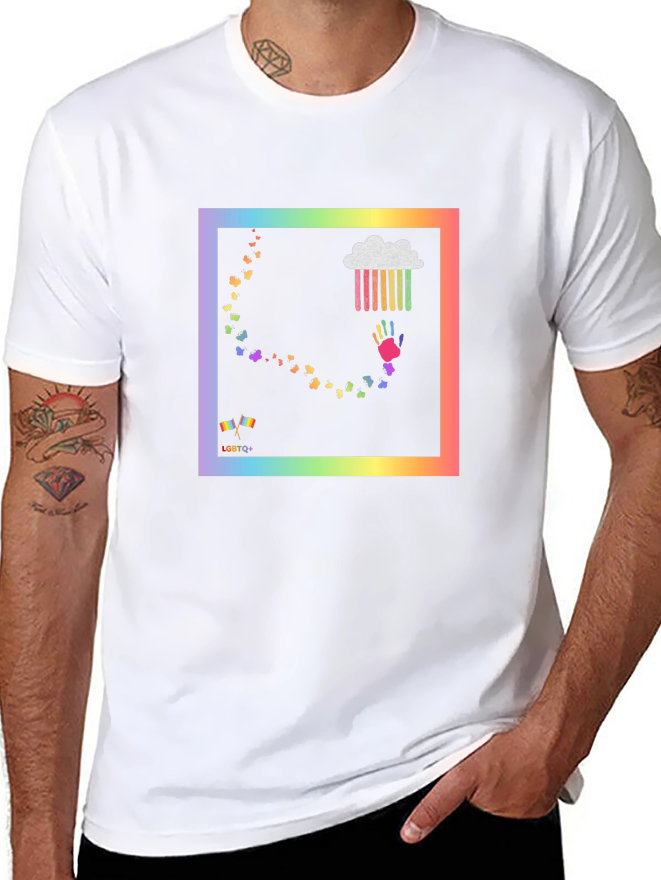 LGBTQ+ Rainbow Graphic T-Shirt - Pride & Support