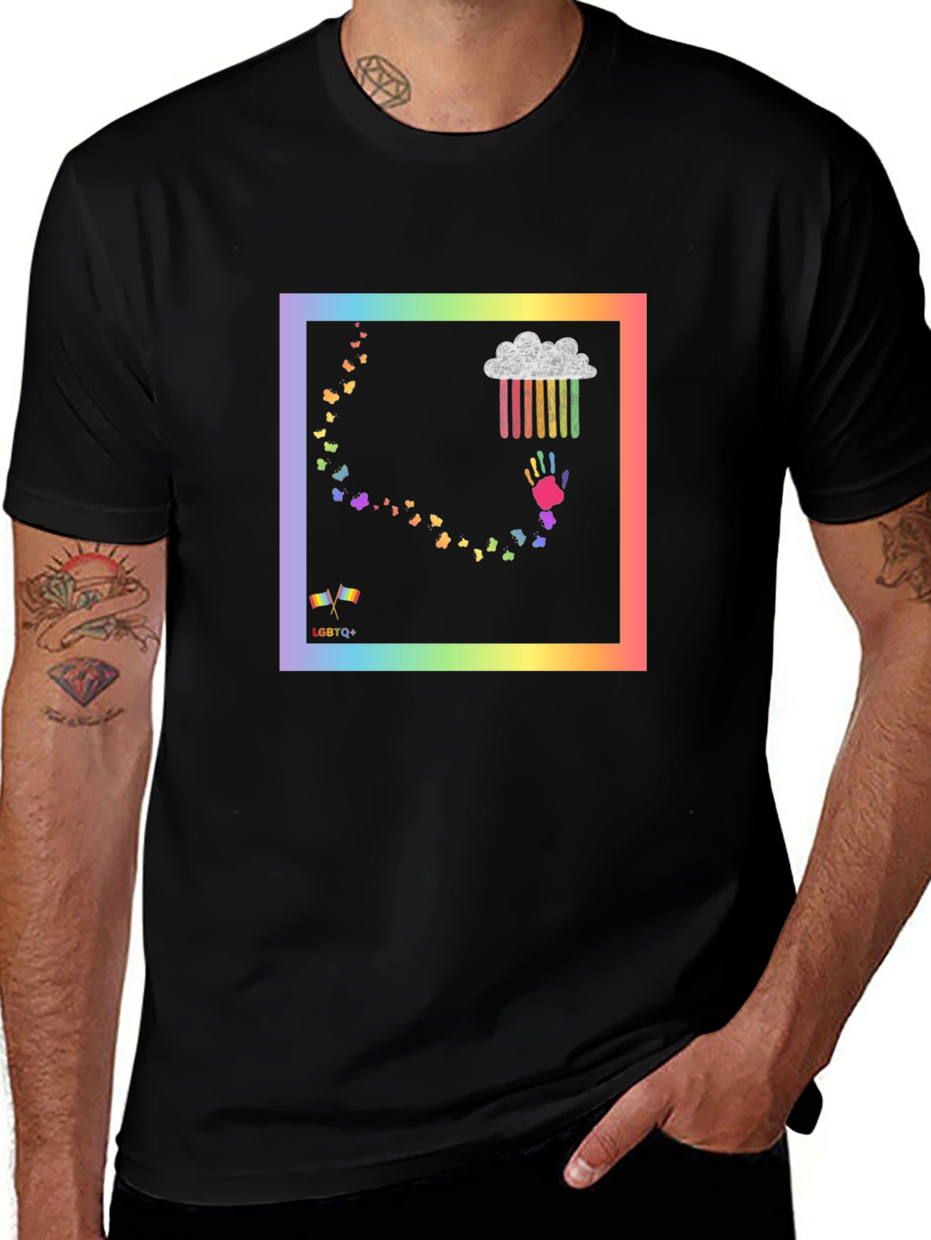 LGBTQ+ Rainbow Graphic T-Shirt - Pride & Support