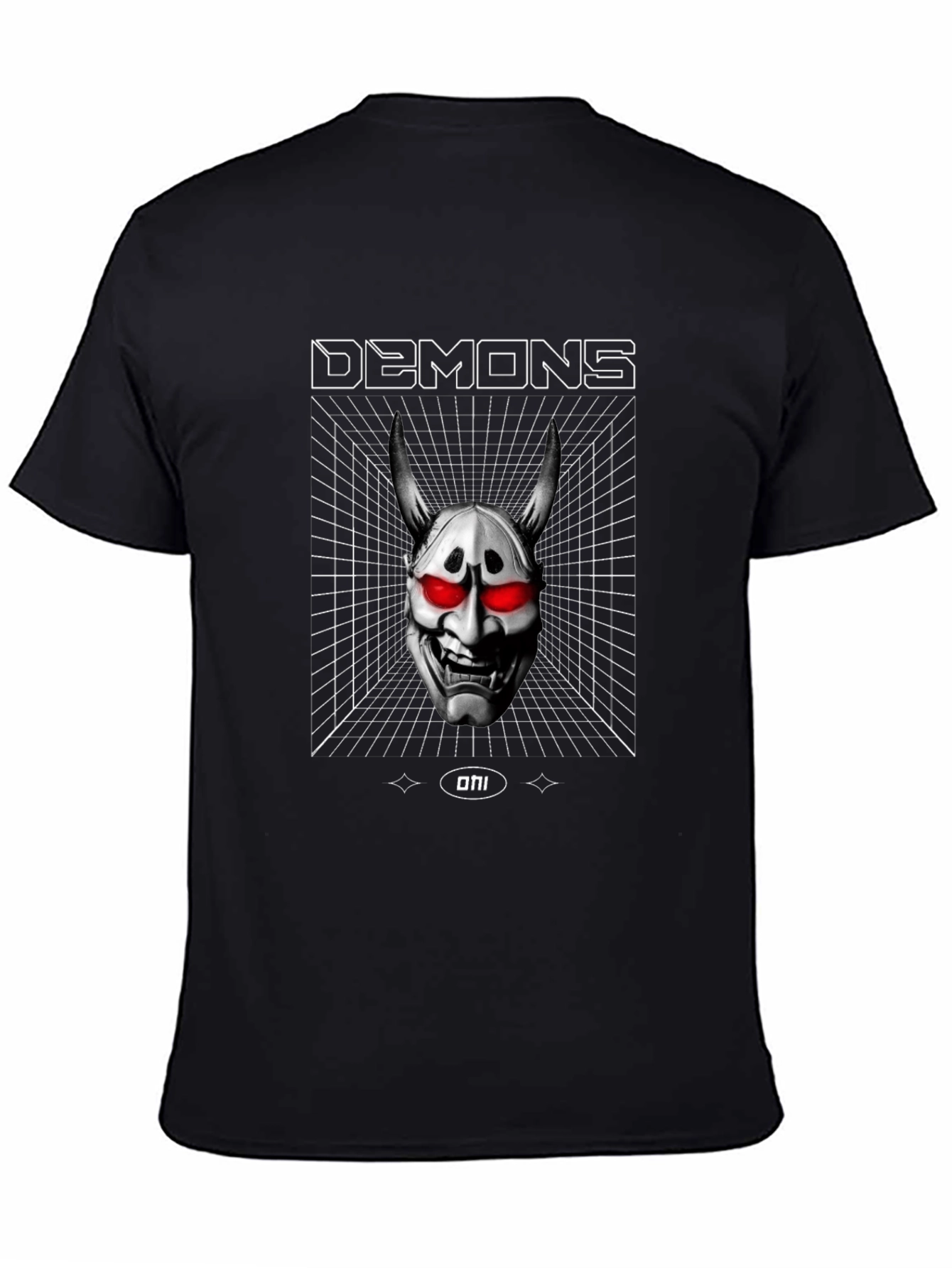 Demons Oni Mask Graphic T-Shirt
