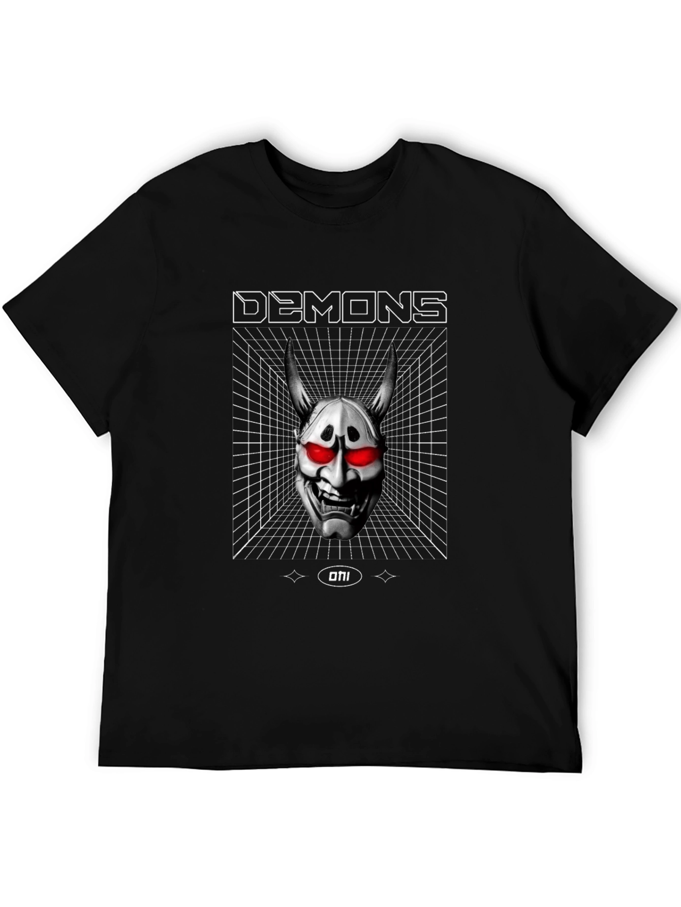 Demons Oni Mask Graphic T-Shirt
