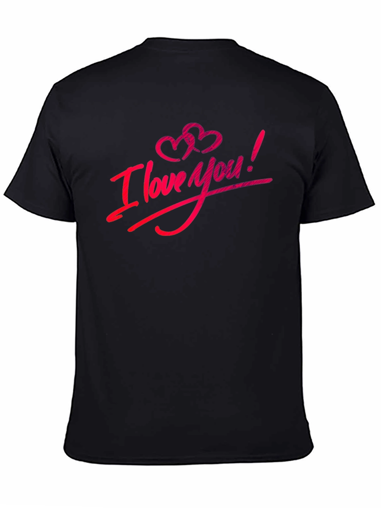 I Love You Black T-Shirt: Romantic Graphic Tee