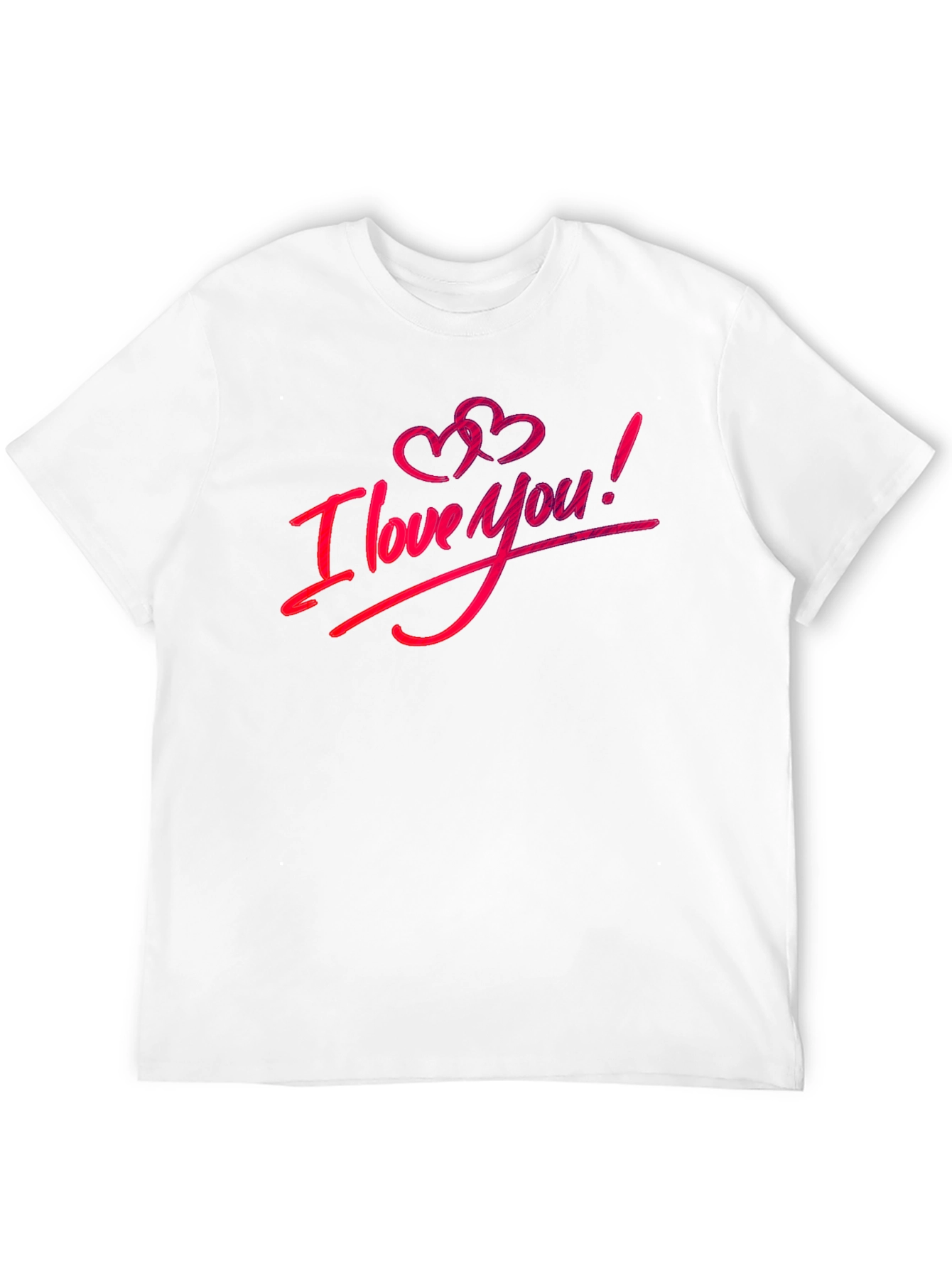 I Love You Black T-Shirt: Romantic Graphic Tee