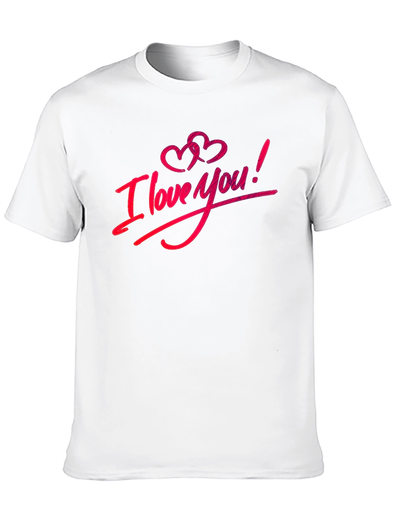 I Love You Black T-Shirt: Romantic Graphic Tee