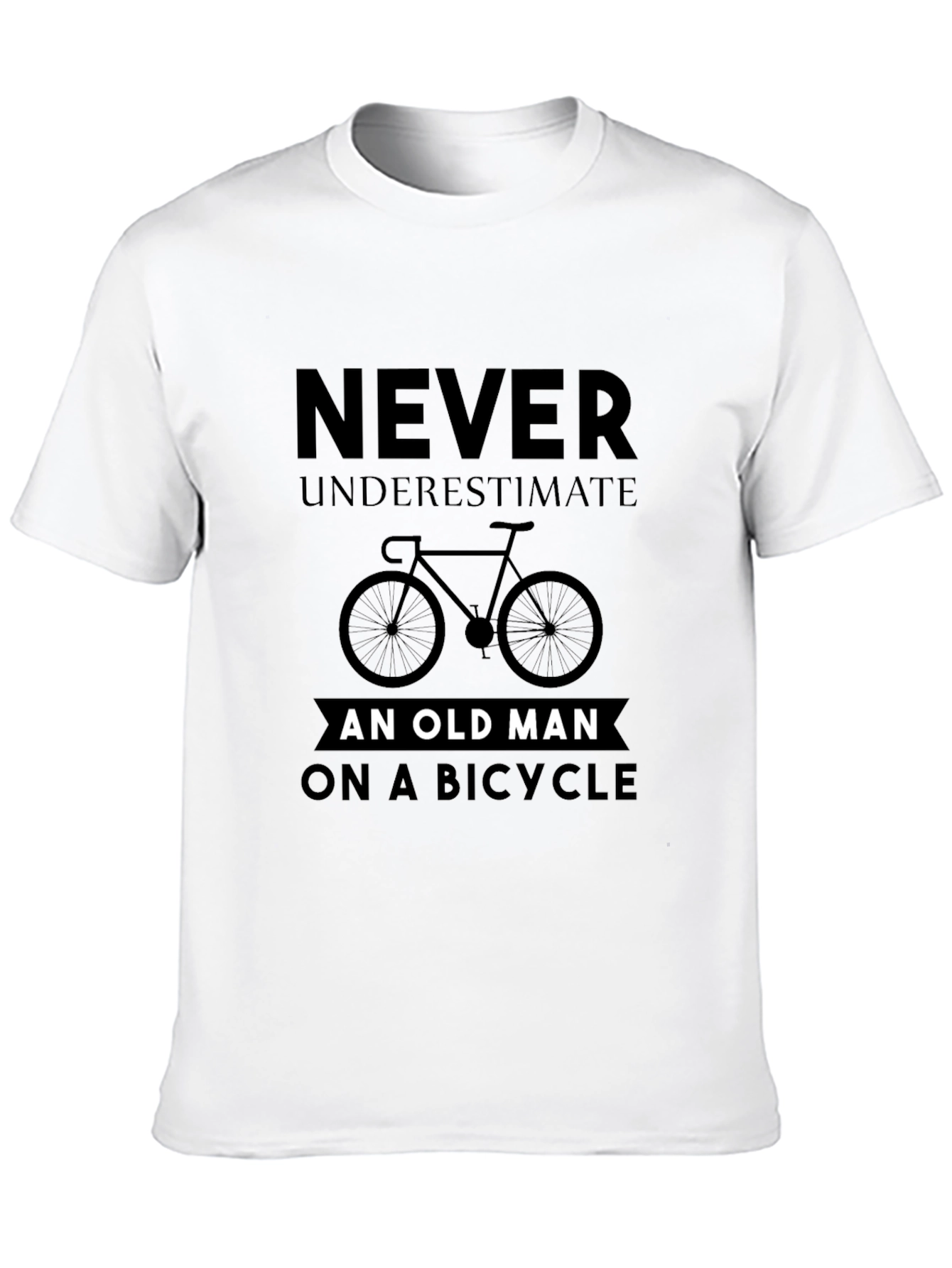 Never Underestimate Old Man On A Bicycle T-Shirt