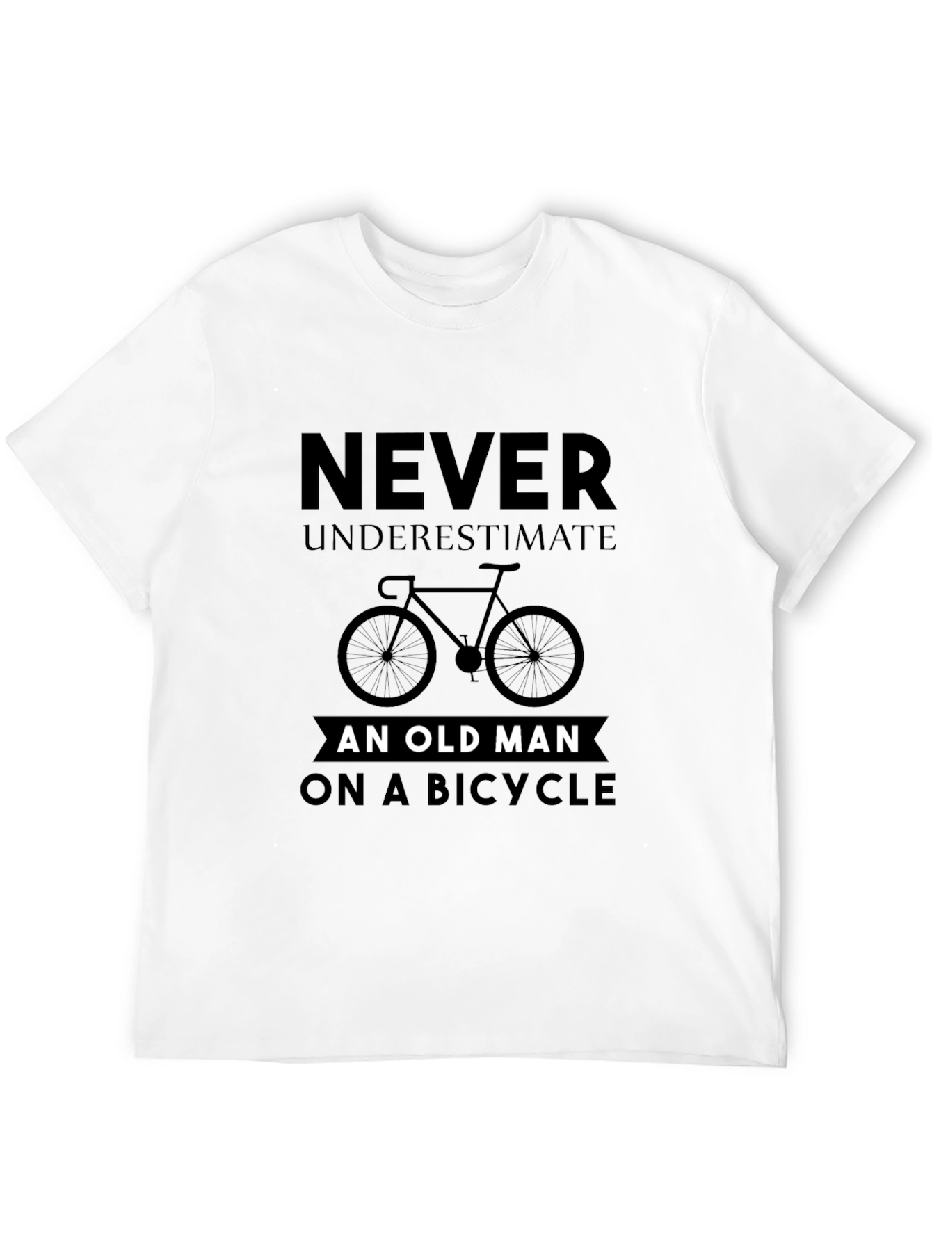 Never Underestimate Old Man On A Bicycle T-Shirt