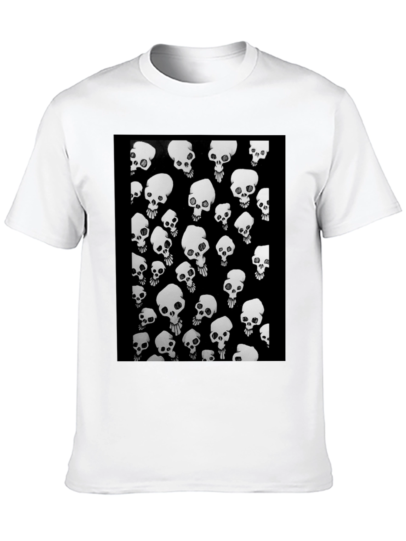 Skull Pattern Black T-Shirt