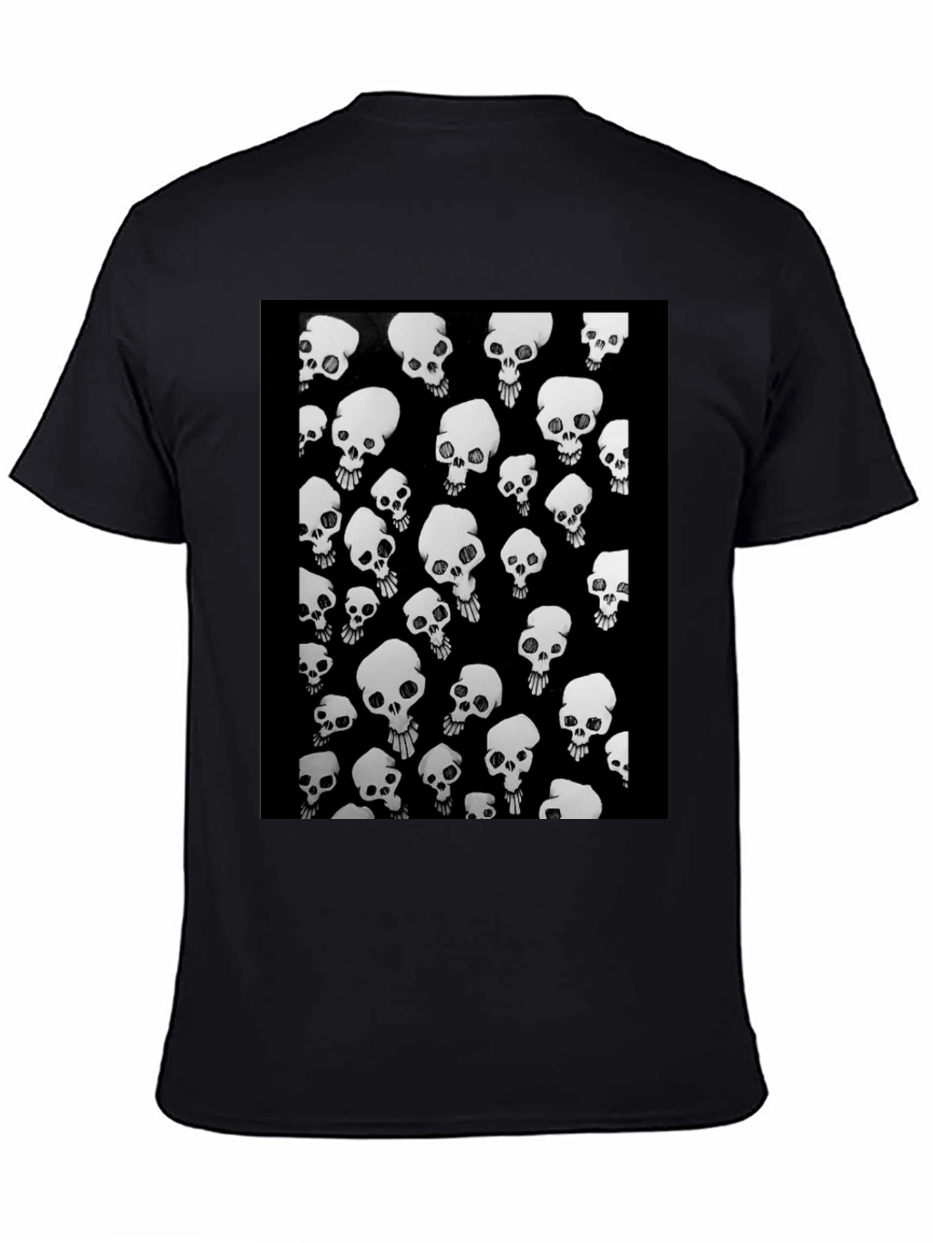 Skull Pattern Black T-Shirt