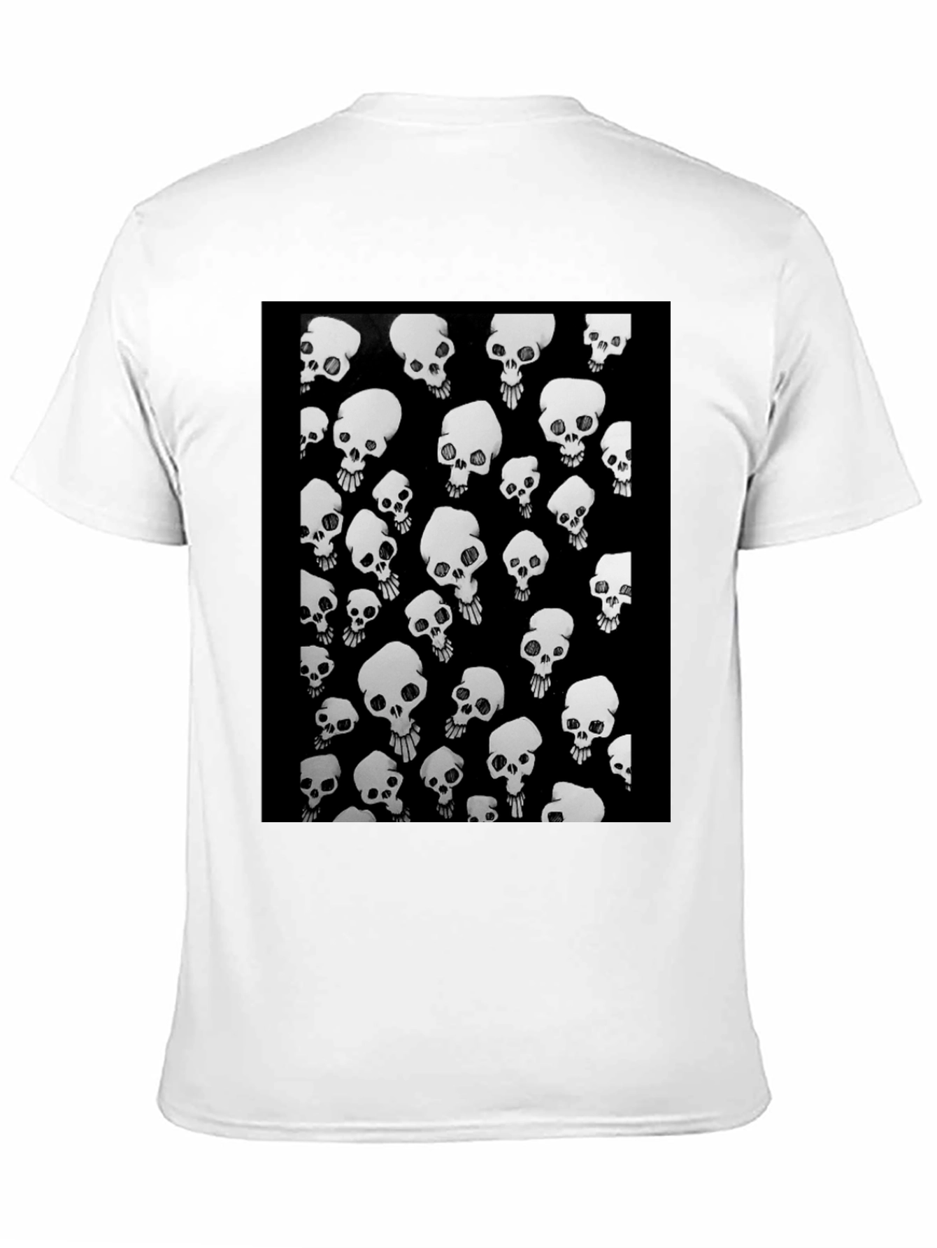 Skull Pattern Black T-Shirt