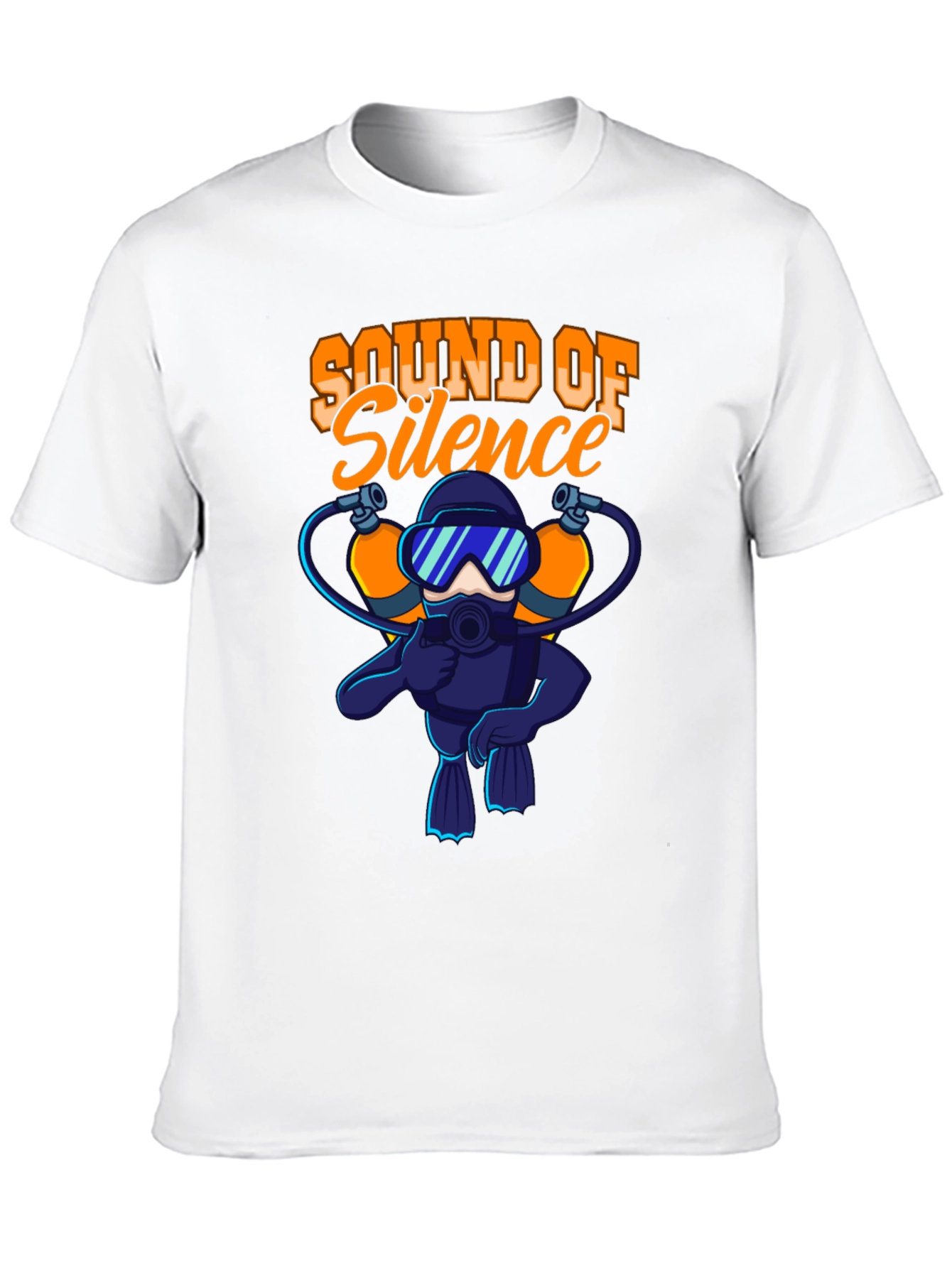 Sound of Silence Scuba Diver Black T-Shirt