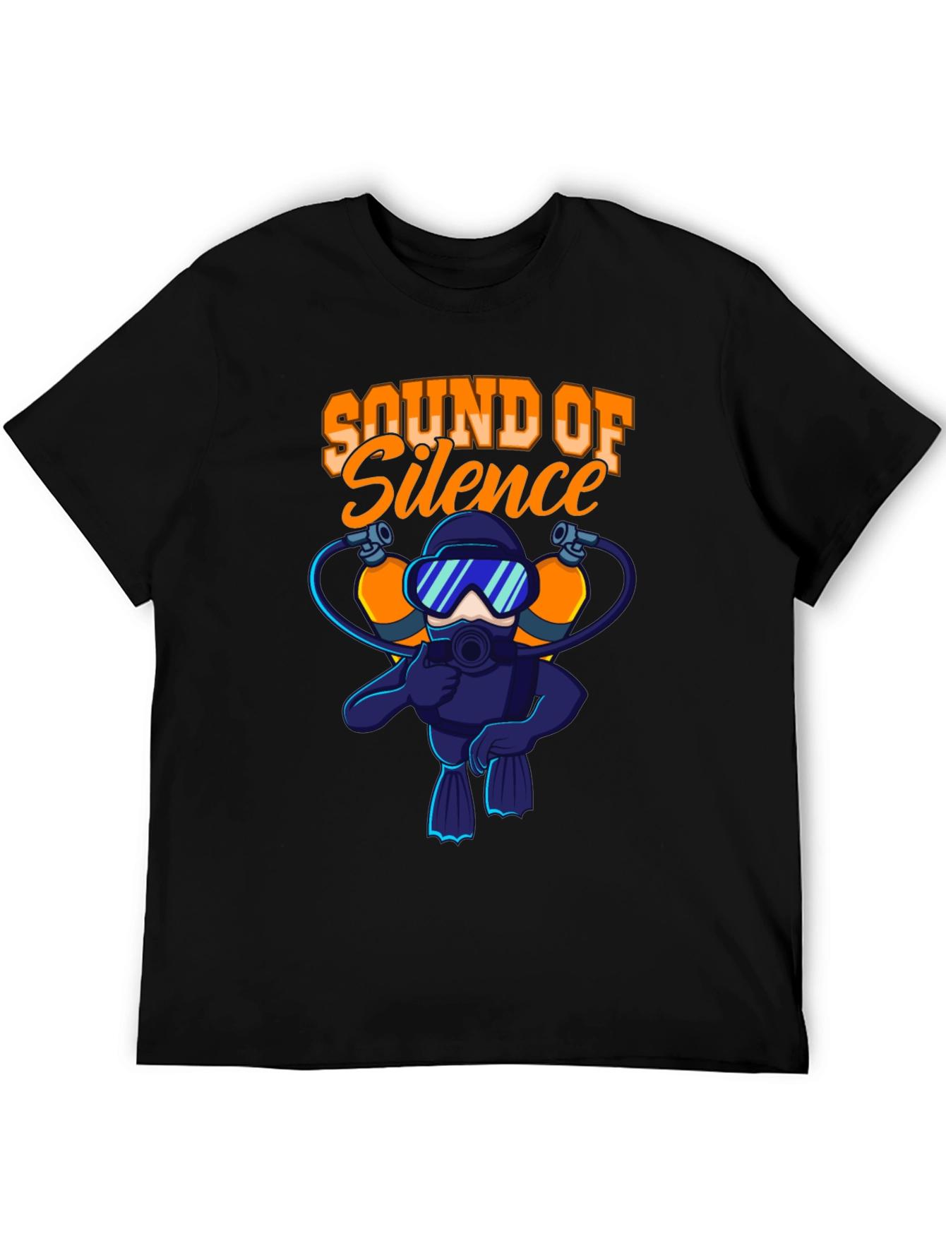 Sound of Silence Scuba Diver Black T-Shirt