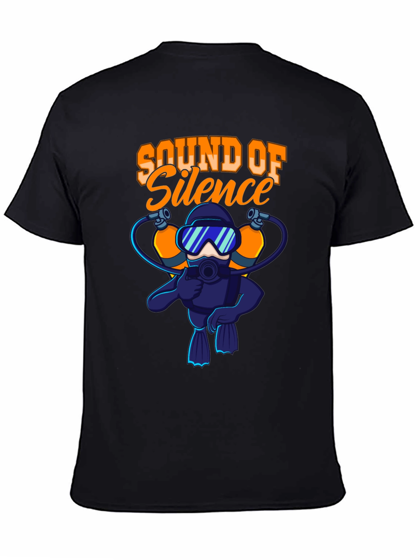 Sound of Silence Scuba Diver Black T-Shirt