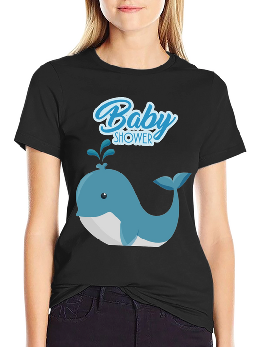 Baby Shower Whale Graphic Tee - Soft Cotton T-Shirt