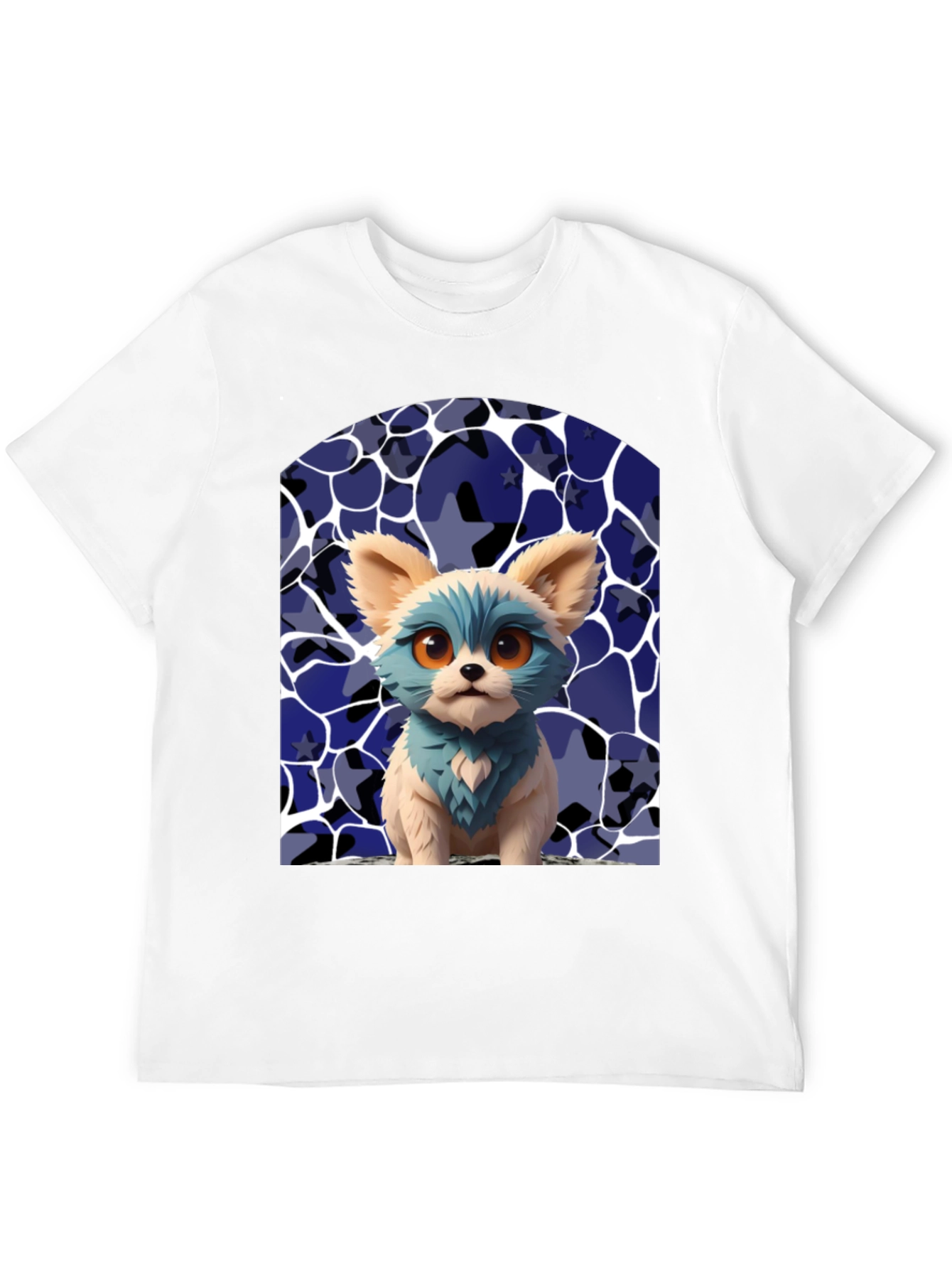 Stylish Black Tee with Cute Puppy Print