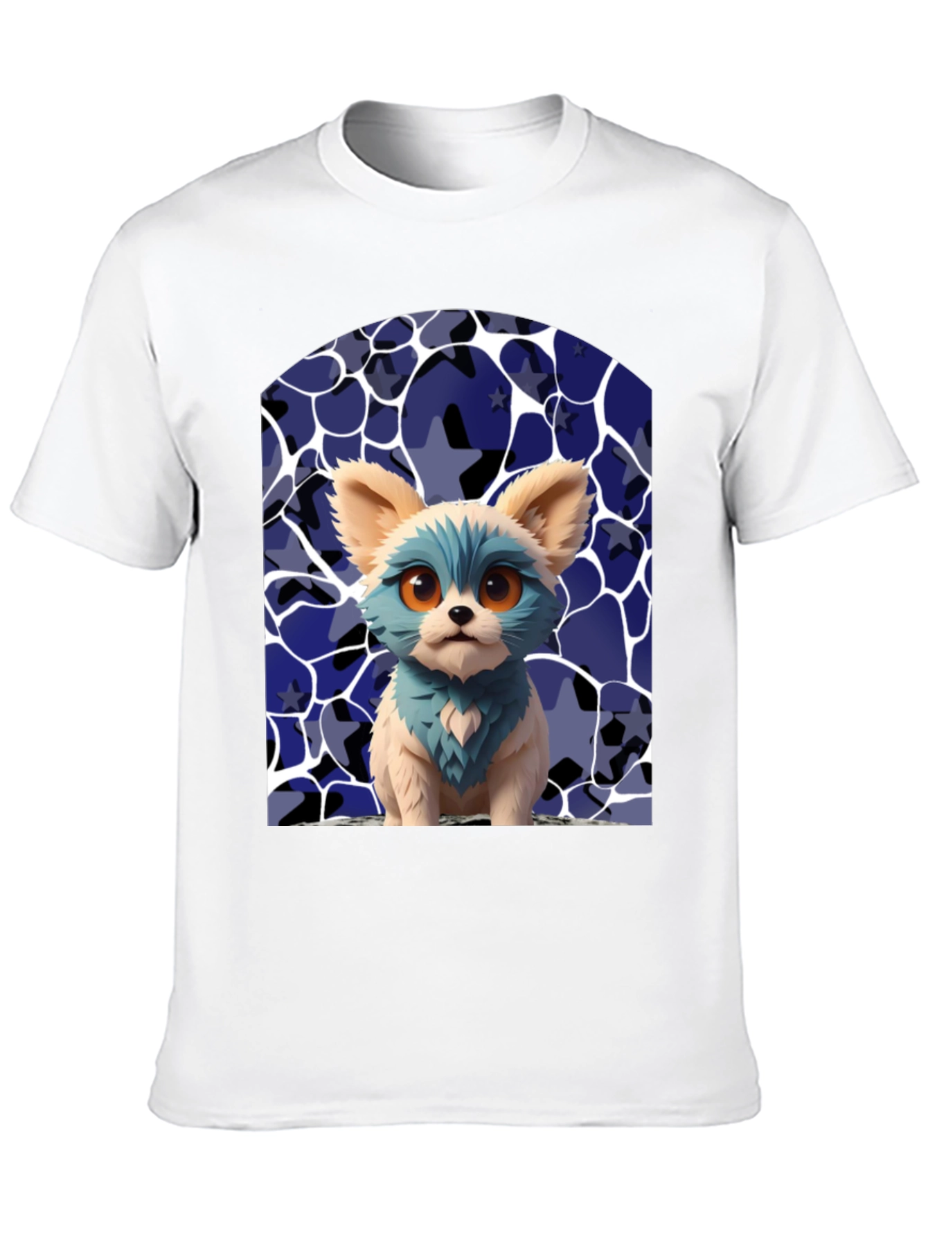 Stylish Black Tee with Cute Puppy Print