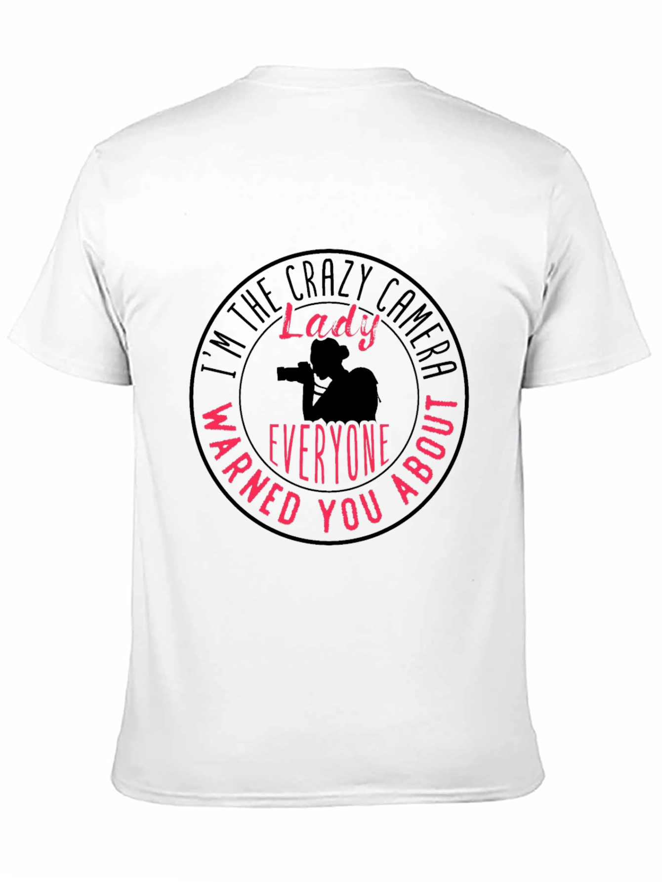 Crazy Camera Lady Black T-Shirt