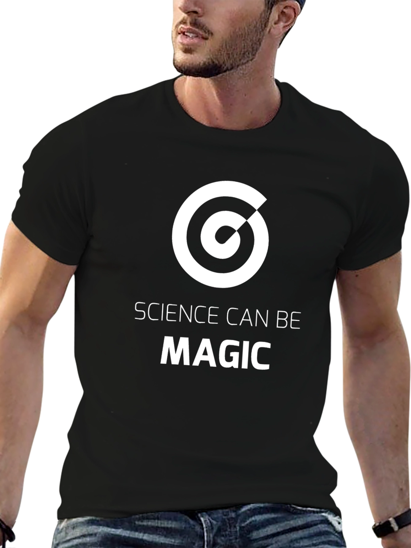 Science Can Be Magic Graphic Black T-Shirt