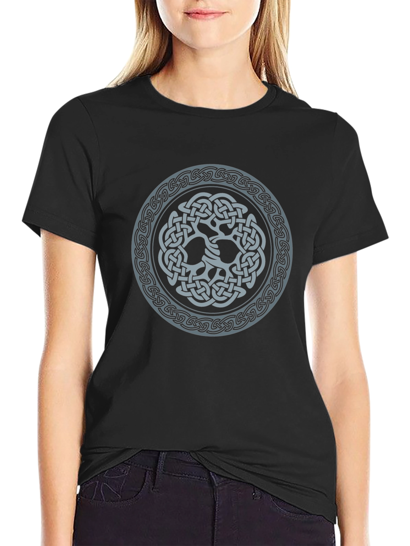 Celtic Knot Design Black T-Shirt