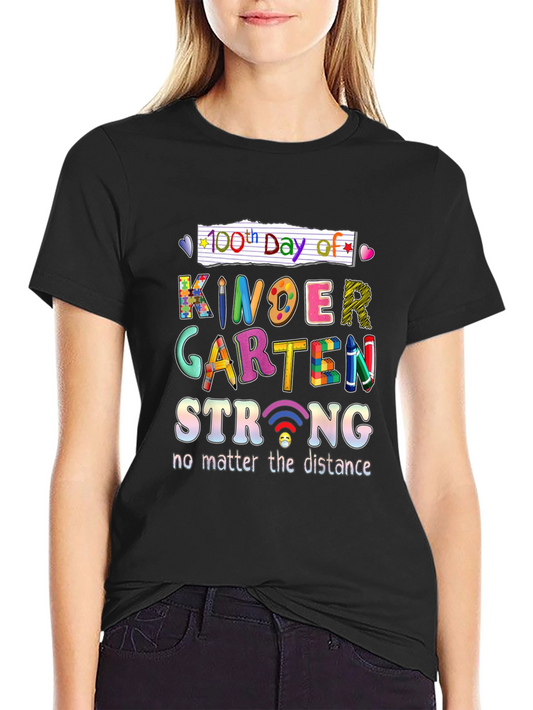 100th Day of Kindergarten Strong T-Shirt