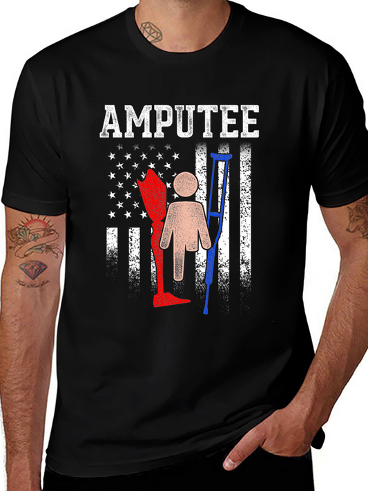 Amputee Pride T-Shirt - American Flag Design