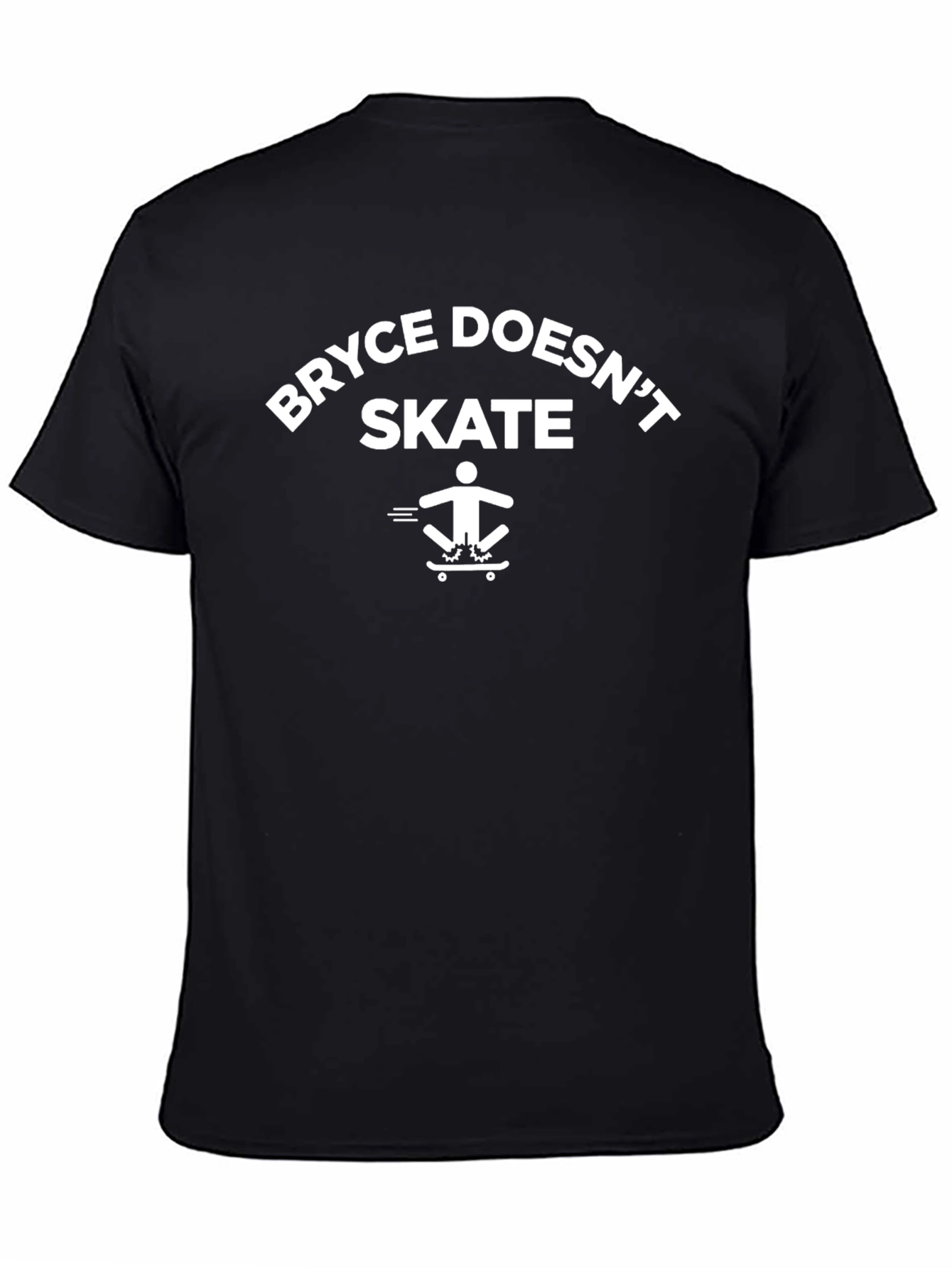 Bryce Doesnt Skate Graphic Tee - Black Cotton T-Shirt