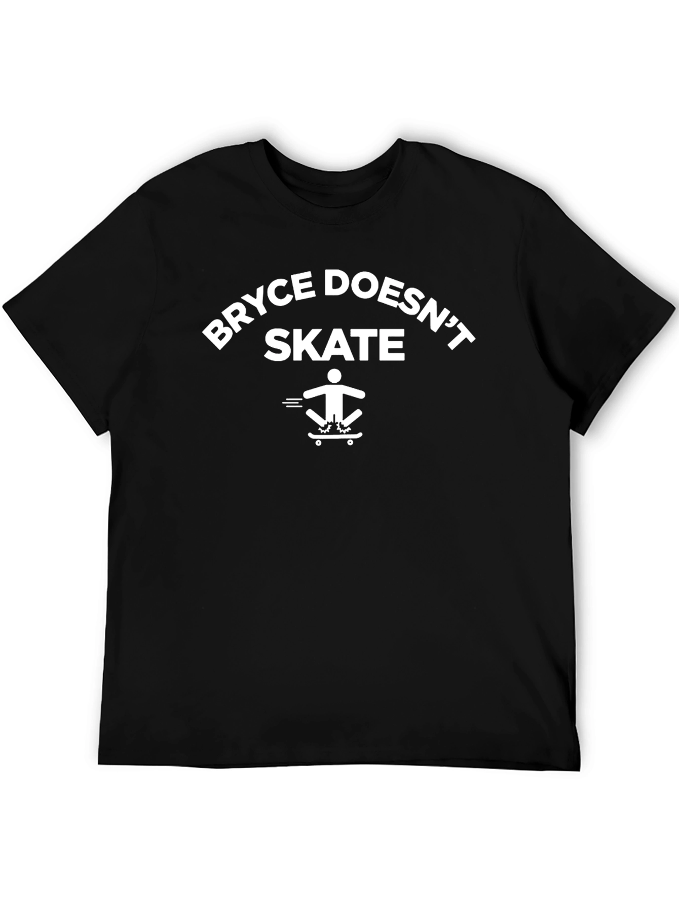 Bryce Doesnt Skate Graphic Tee - Black Cotton T-Shirt