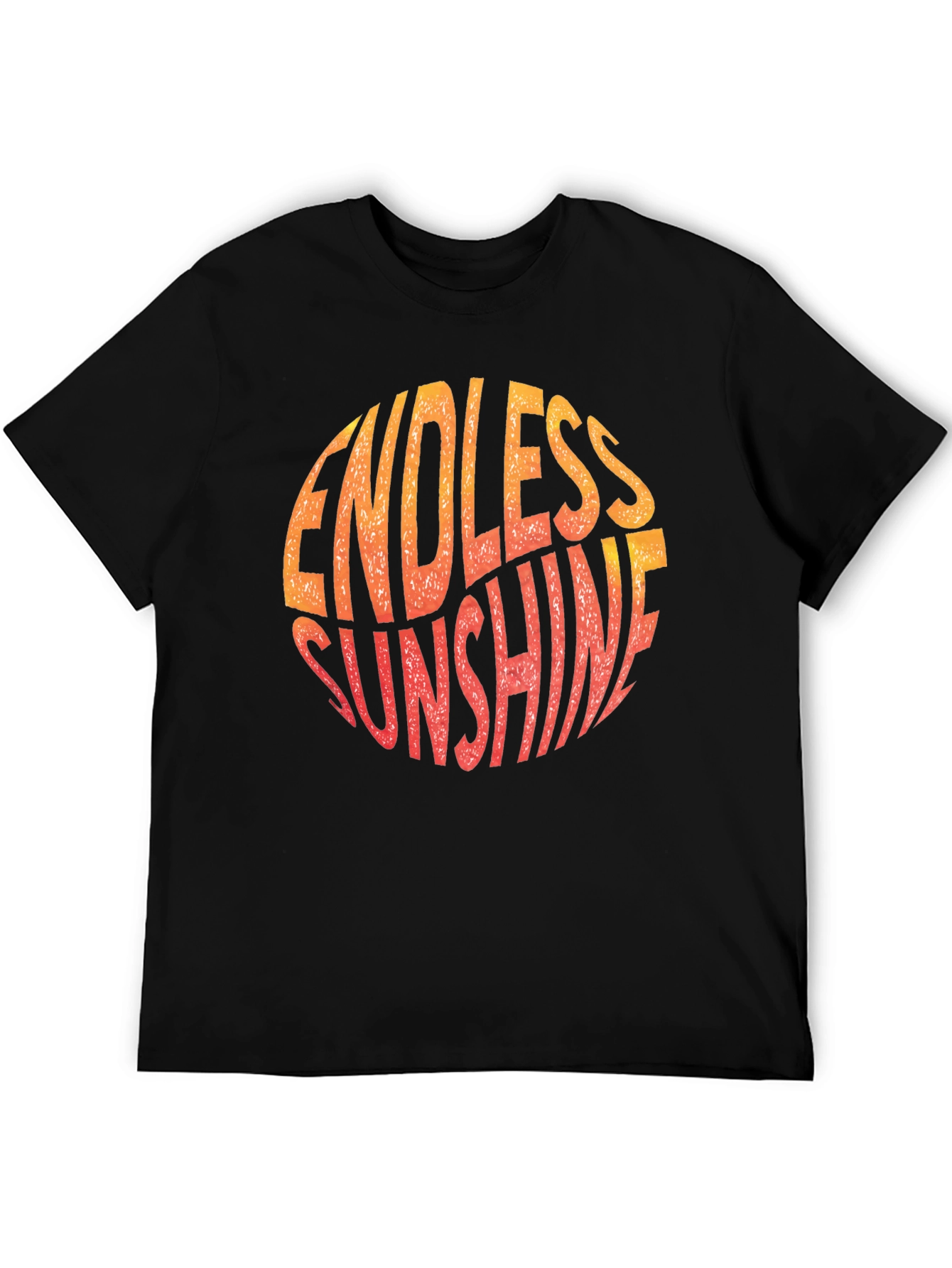 Endless Sunshine Graphic Print Black T-Shirt