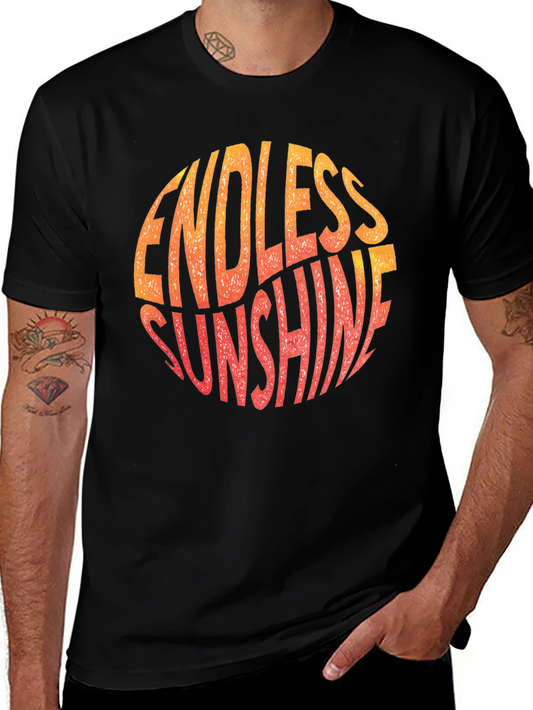 Endless Sunshine Graphic Print Black T-Shirt