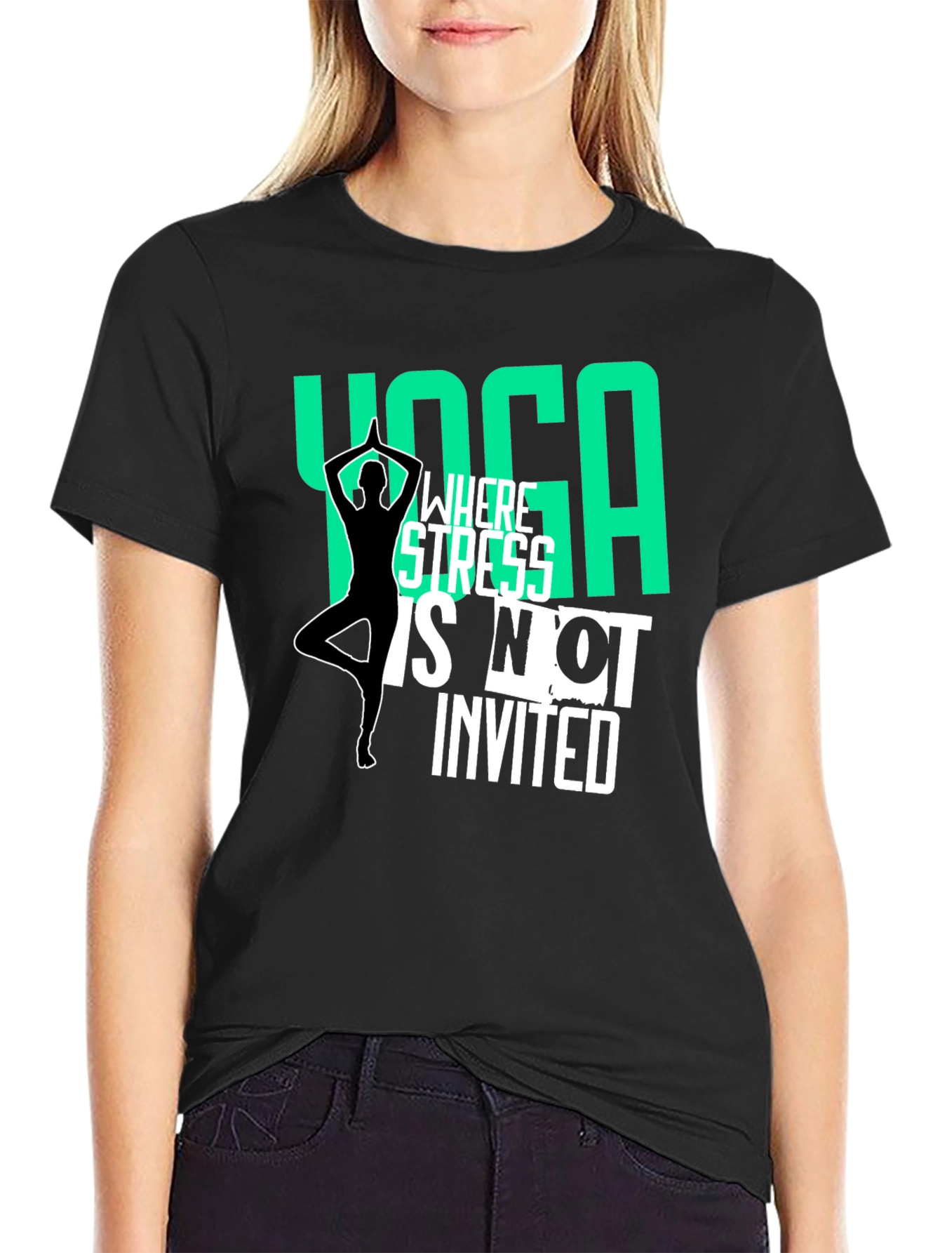 Yoga Graphic T-Shirt - Stress Free