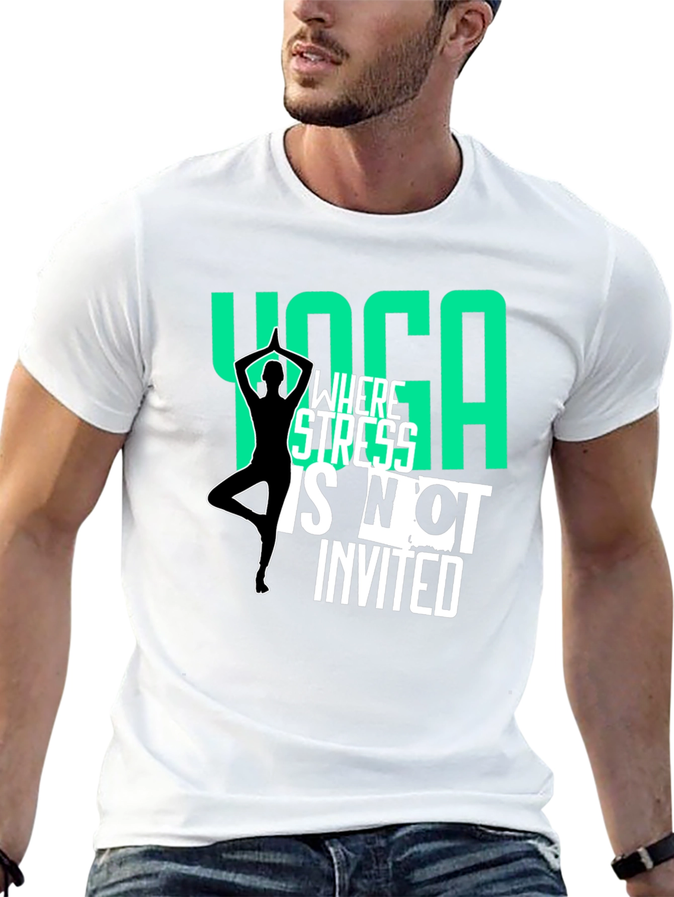 Yoga Graphic T-Shirt - Stress Free