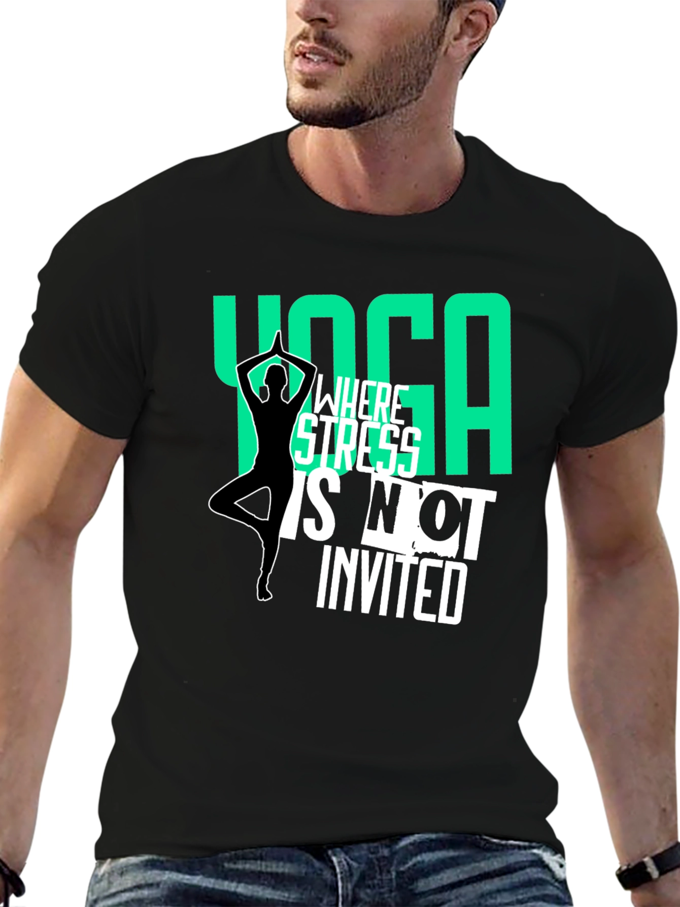 Yoga Graphic T-Shirt - Stress Free