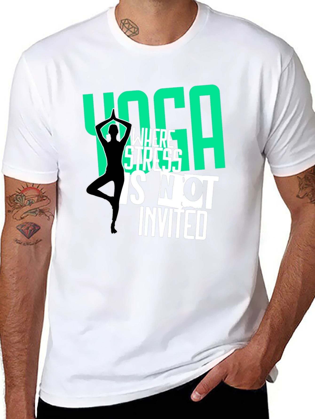 Yoga Graphic T-Shirt - Stress Free