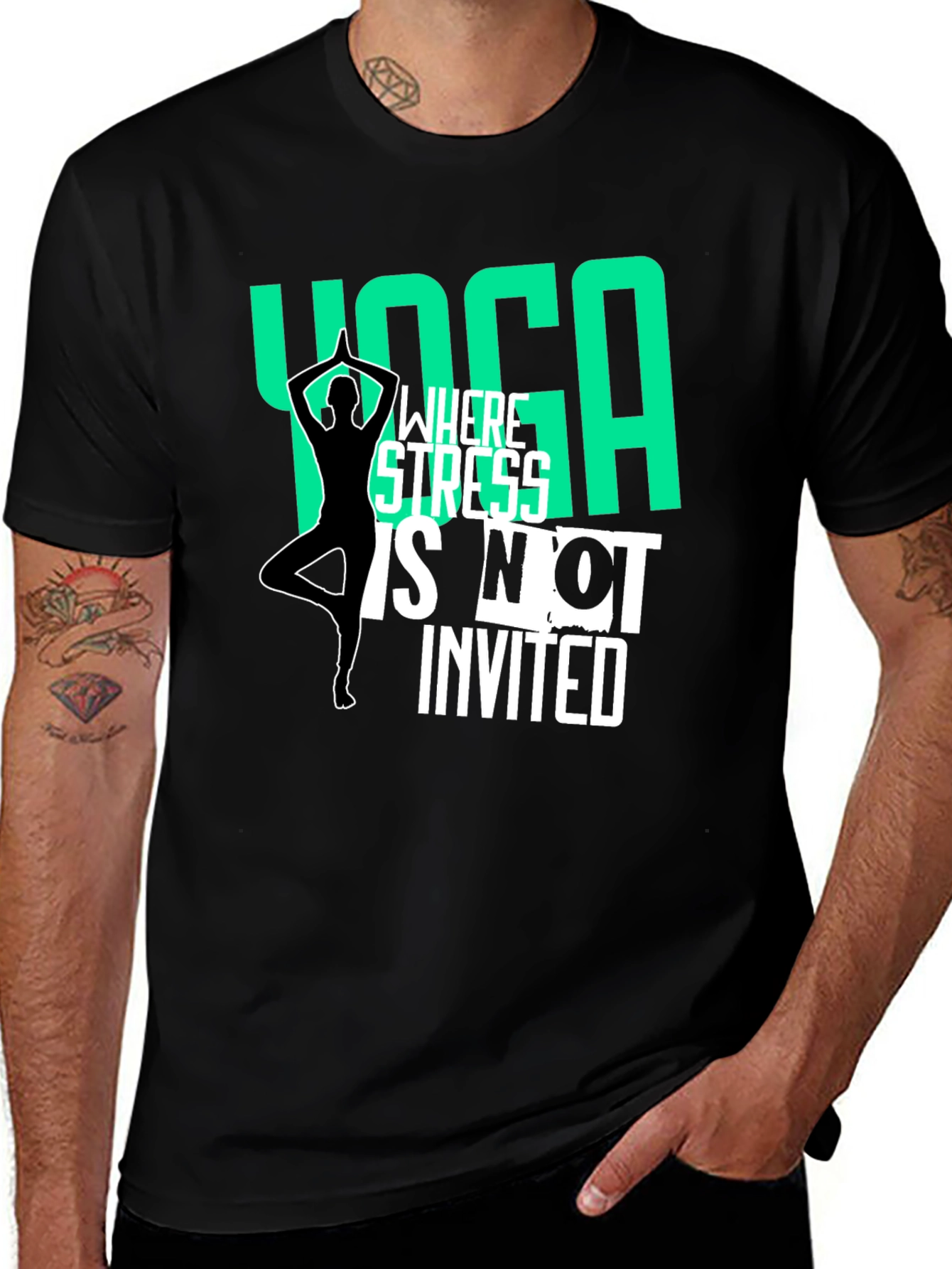 Yoga Graphic T-Shirt - Stress Free