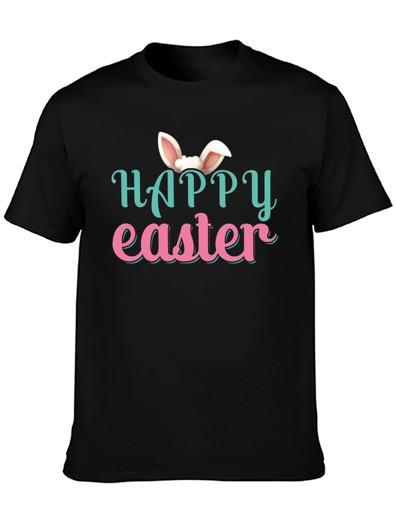 Happy Easter Bunny Ear Graphic T-Shirt