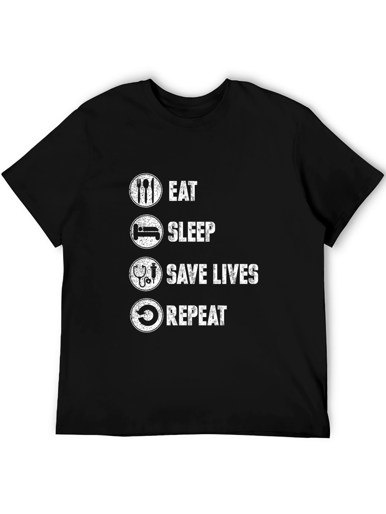 Eat Sleep Save Lives Repeat Graphic Tee