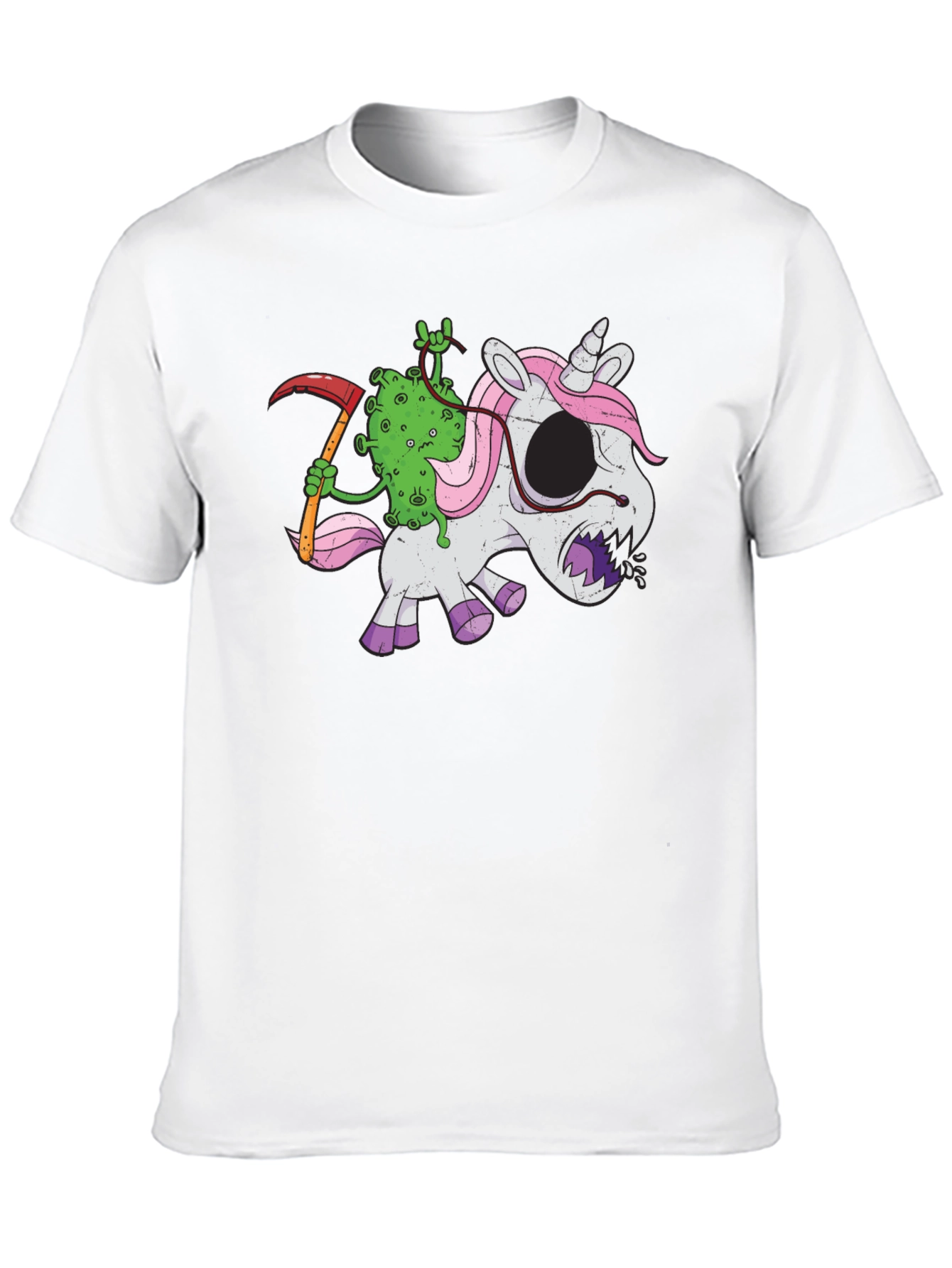 Grim Reaper Virus Unicorn T-Shirt