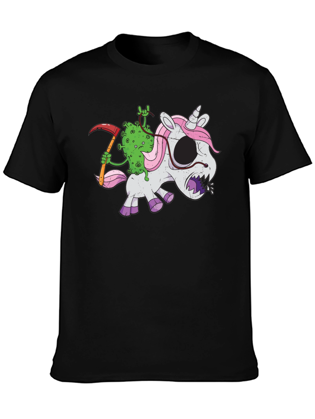 Grim Reaper Virus Unicorn T-Shirt