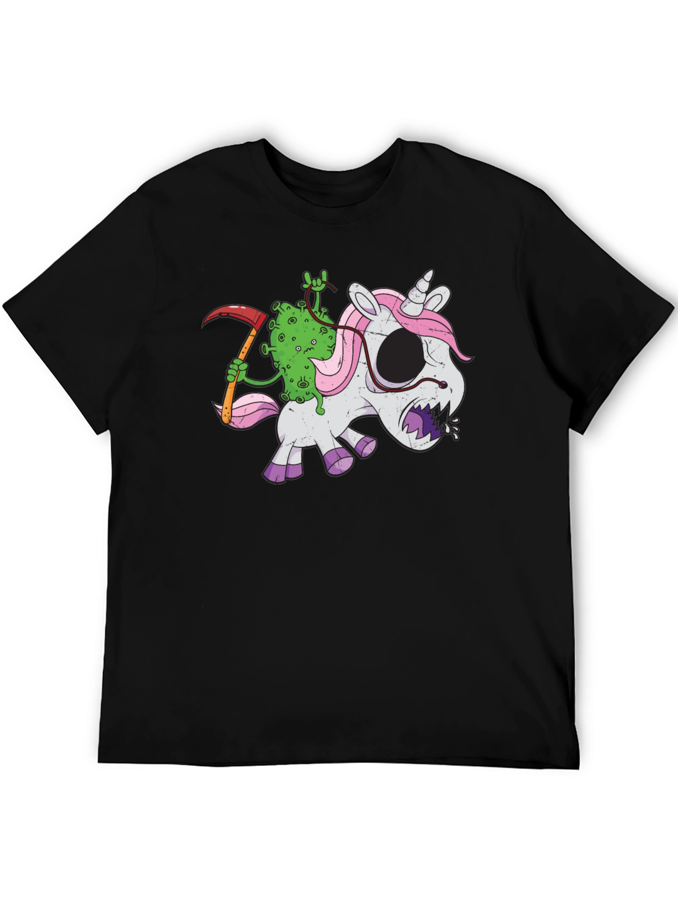 Grim Reaper Virus Unicorn T-Shirt