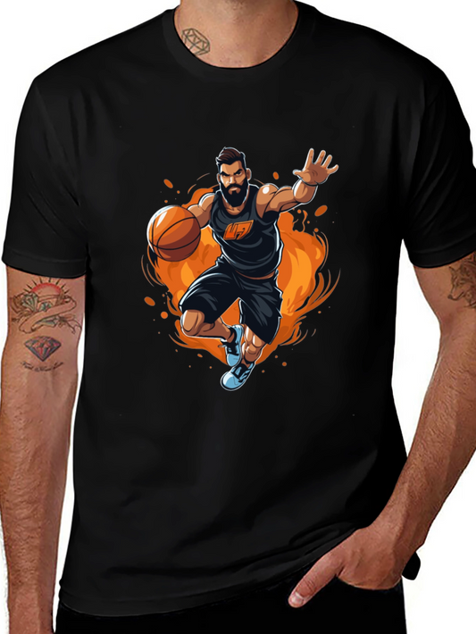 Basketball Player Graphic Tee - Stylish Black Shirt