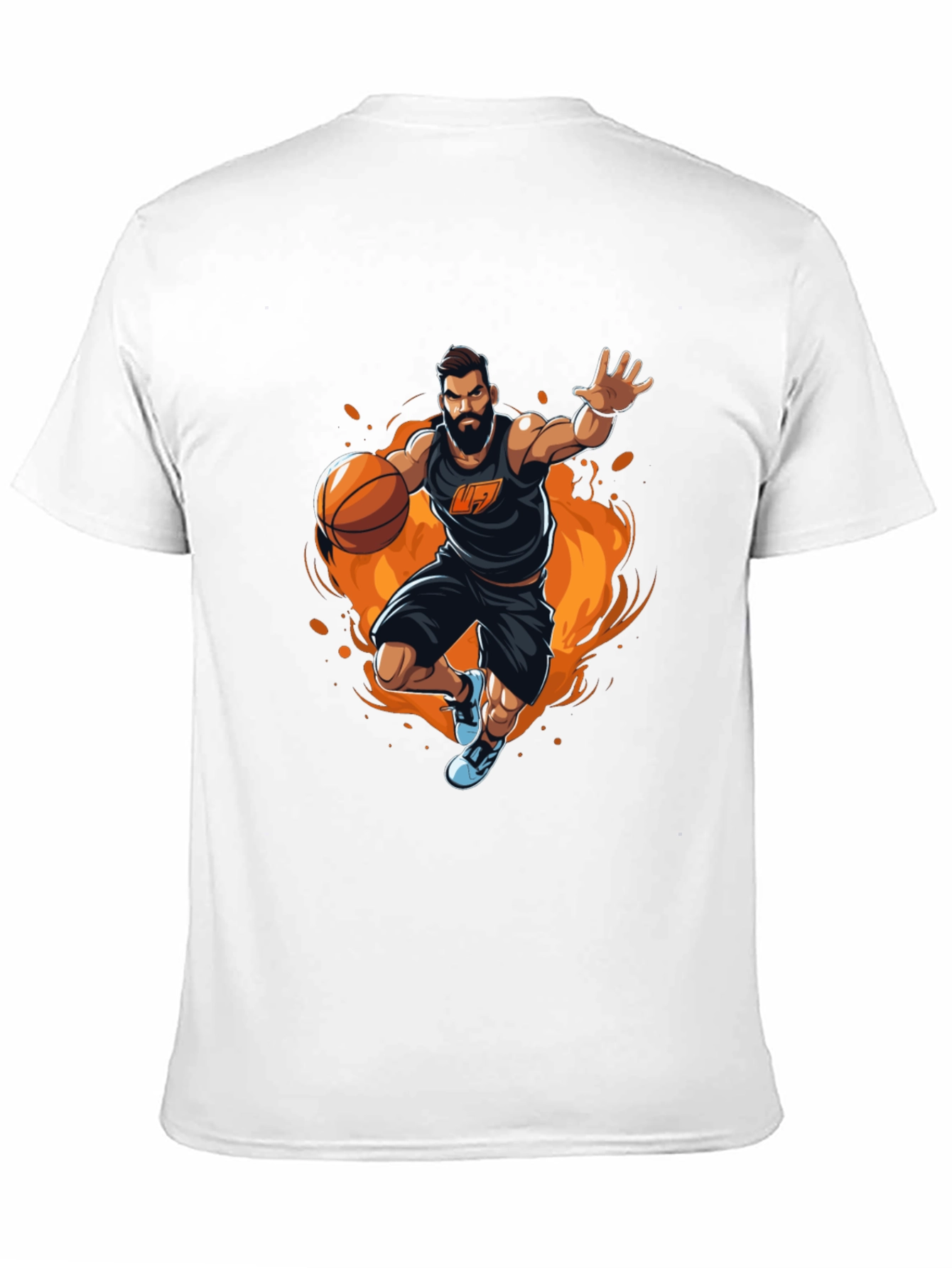 Basketball Player Graphic Tee - Stylish Black Shirt
