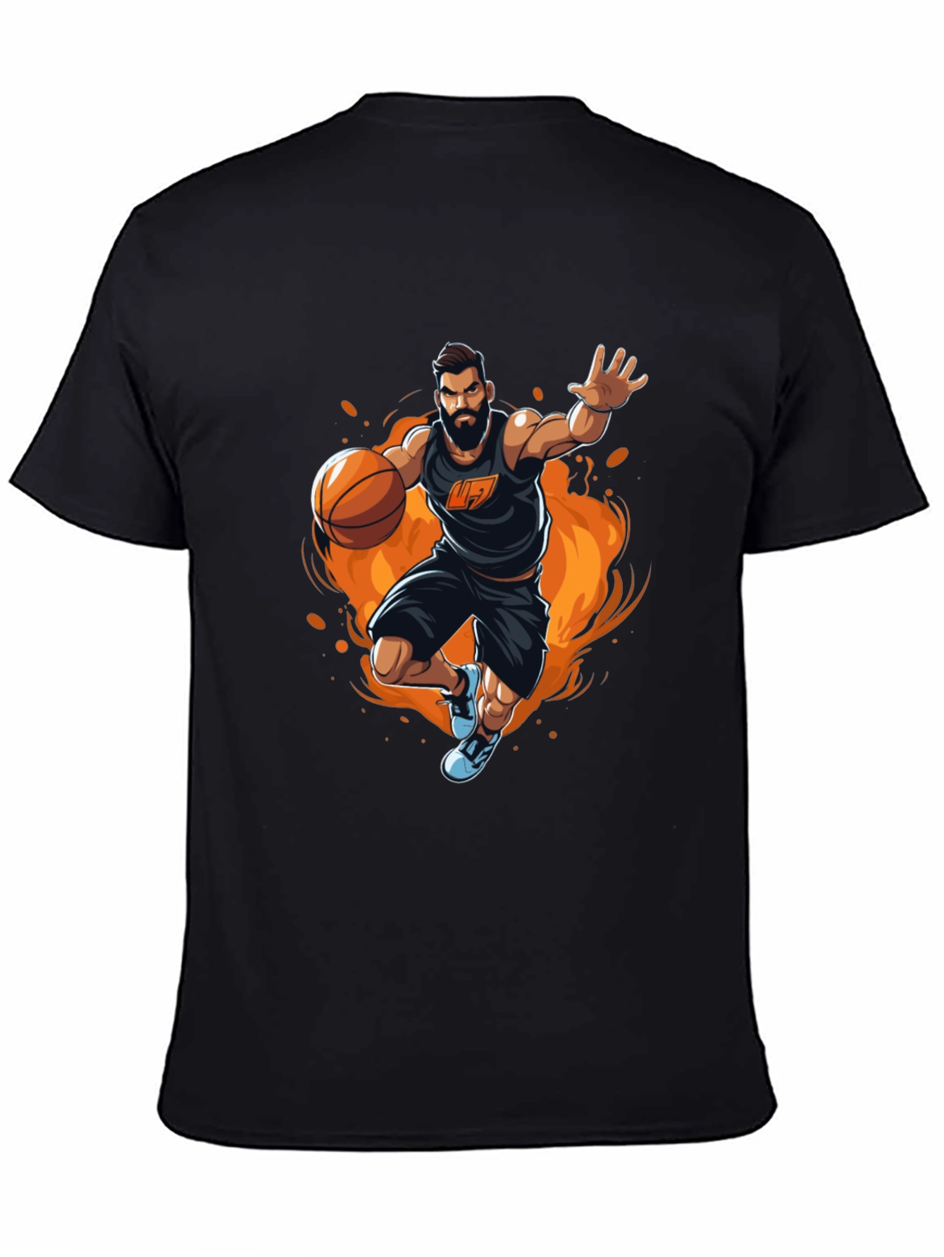 Basketball Player Graphic Tee - Stylish Black Shirt