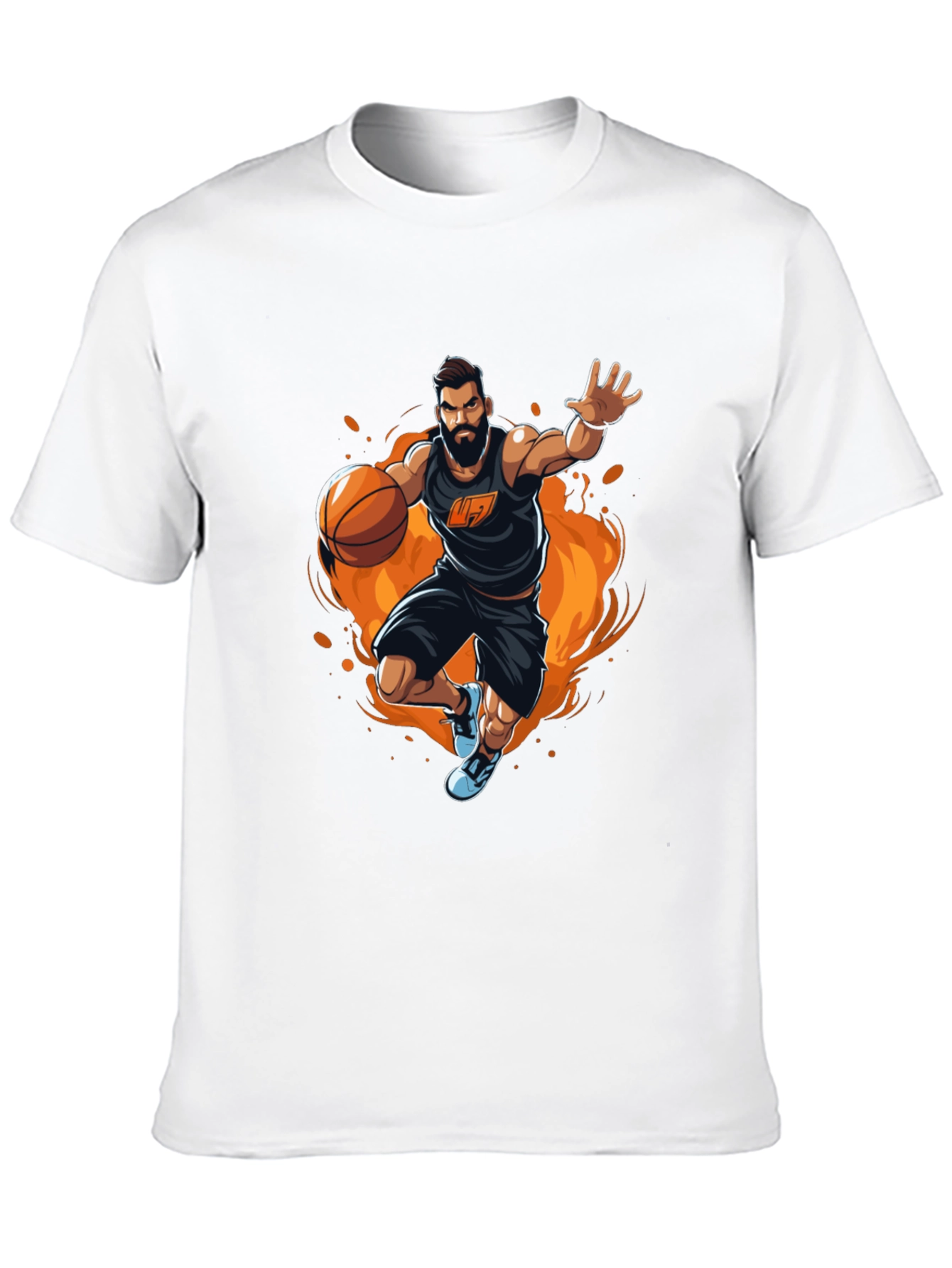 Basketball Player Graphic Tee - Stylish Black Shirt